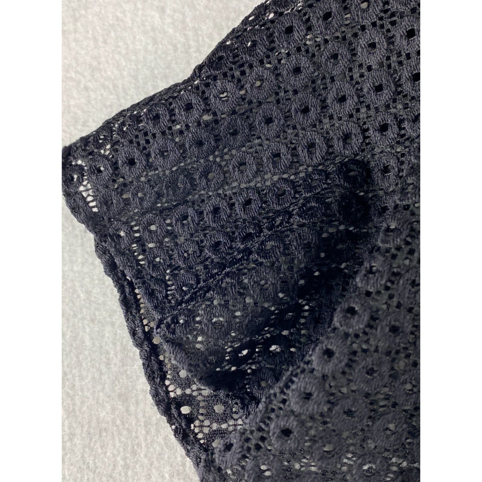 Vintage Lane Bryant Romper Womens 14 Black Wide Legged Crochet One Piece Pockets Casual Size 36" / US 14 / IT 50 - 6 Thumbnail