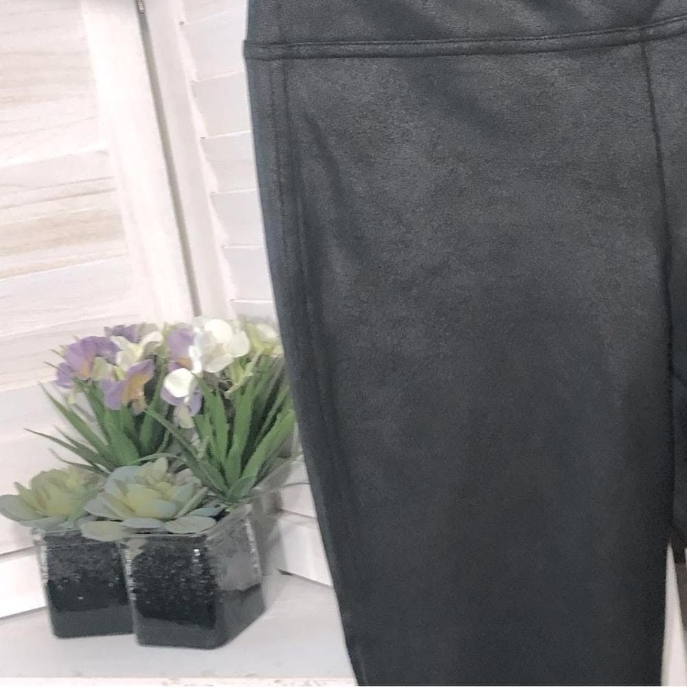 Nine West NWOT Nine West leather look shiny black leggings sz S Size 28" / US 6 / IT 42 - 4 Thumbnail