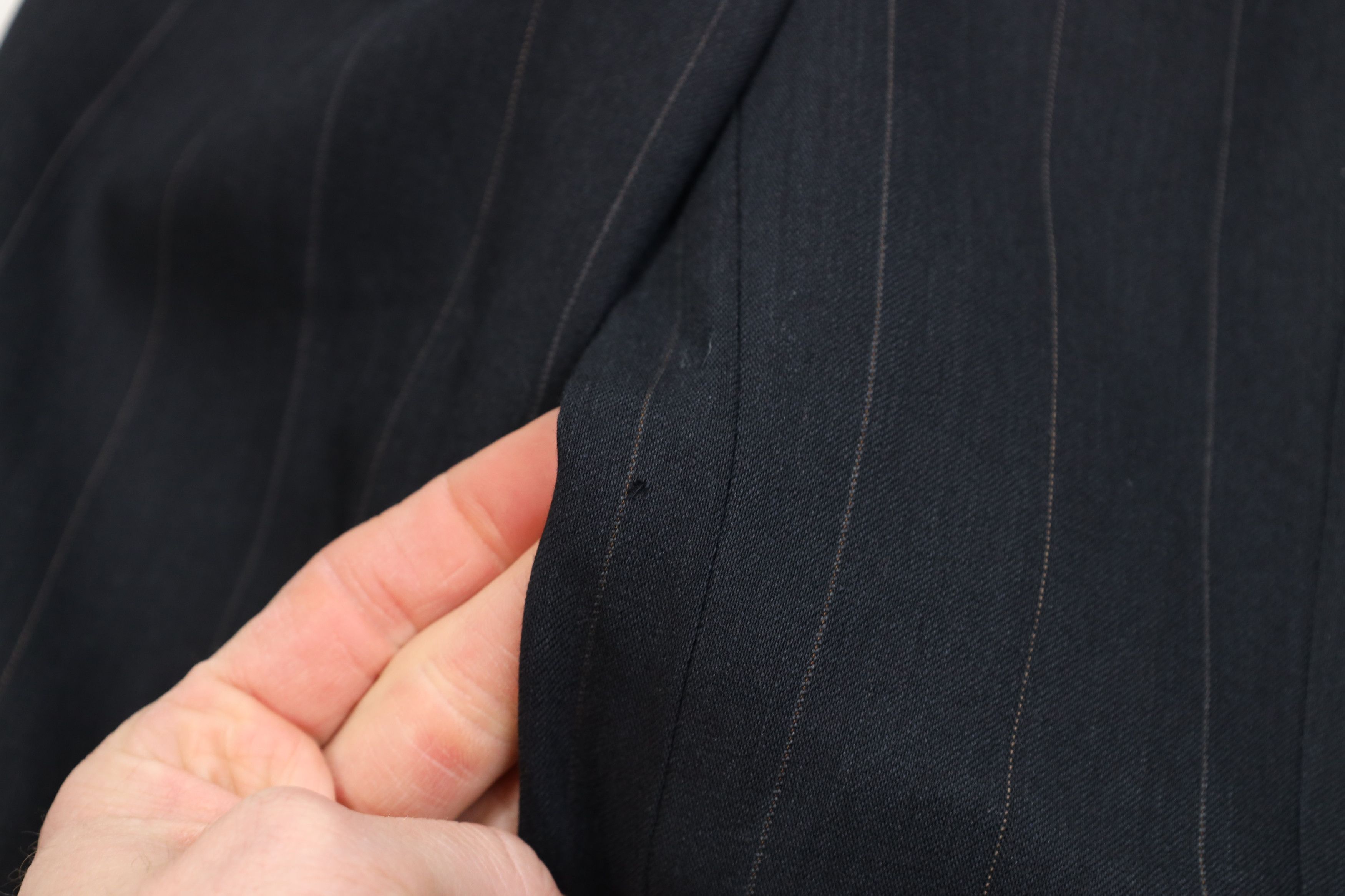 Vintage Vintage 80s Distressed 2 Piece Double Breasted Striped Suit Size 42L - 4 Thumbnail