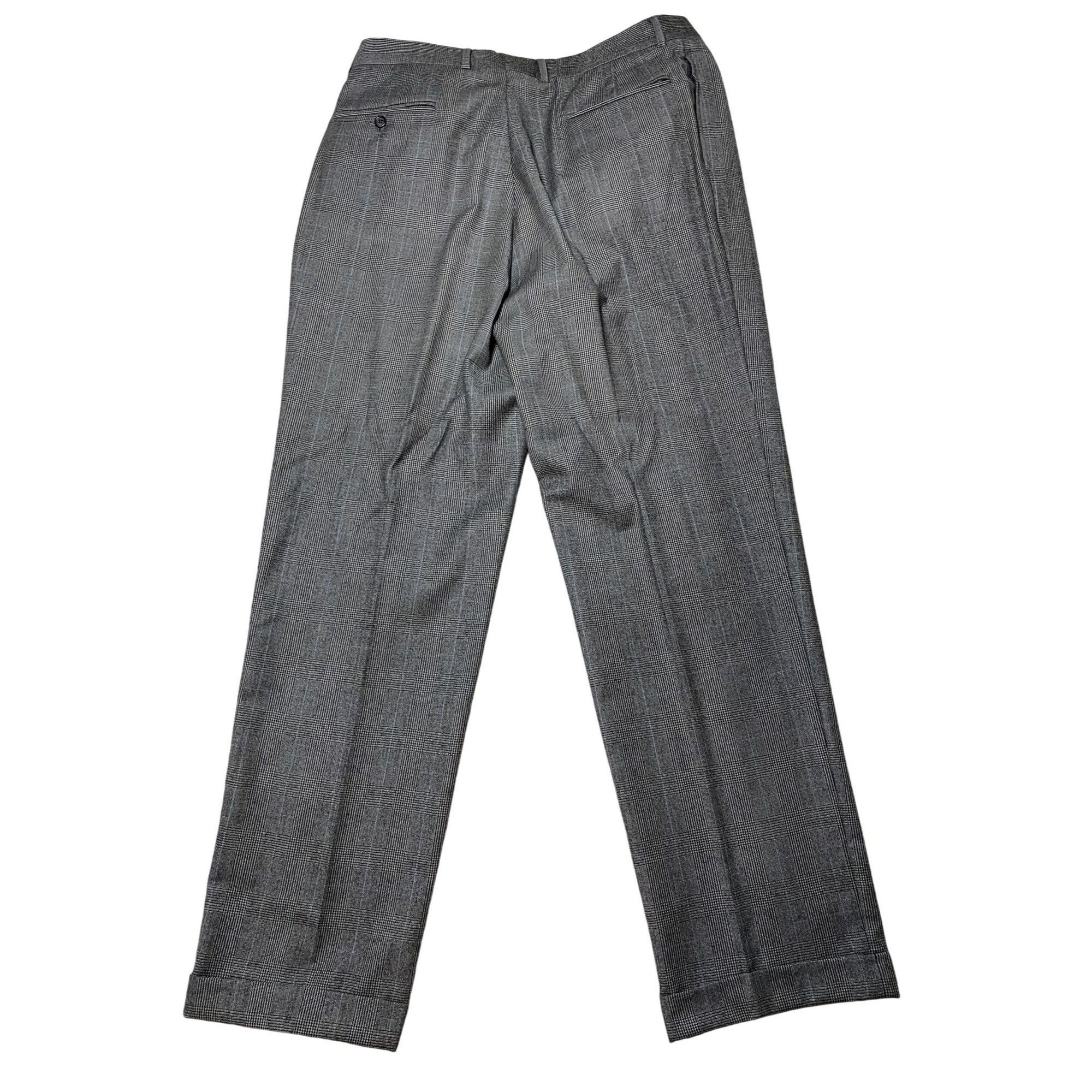 Jos. A. Bank Jos A Bank Mens Gray Blue Windowpane Flannel Soft Wool Fall/ Size 36R - 4 Thumbnail