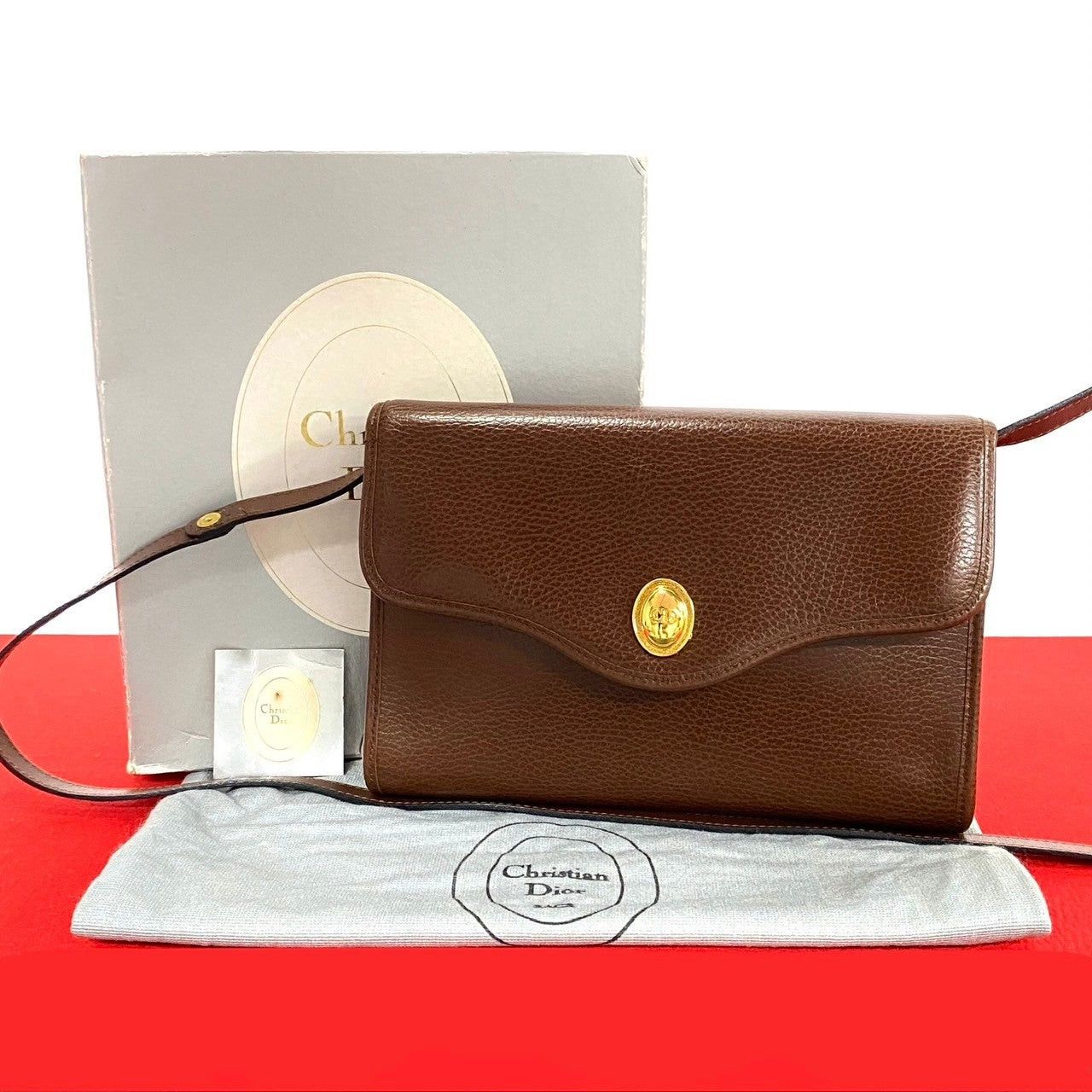 Dior Dior Shoulder Bag Brown Leather Size ONE SIZE - 1 Thumbnail