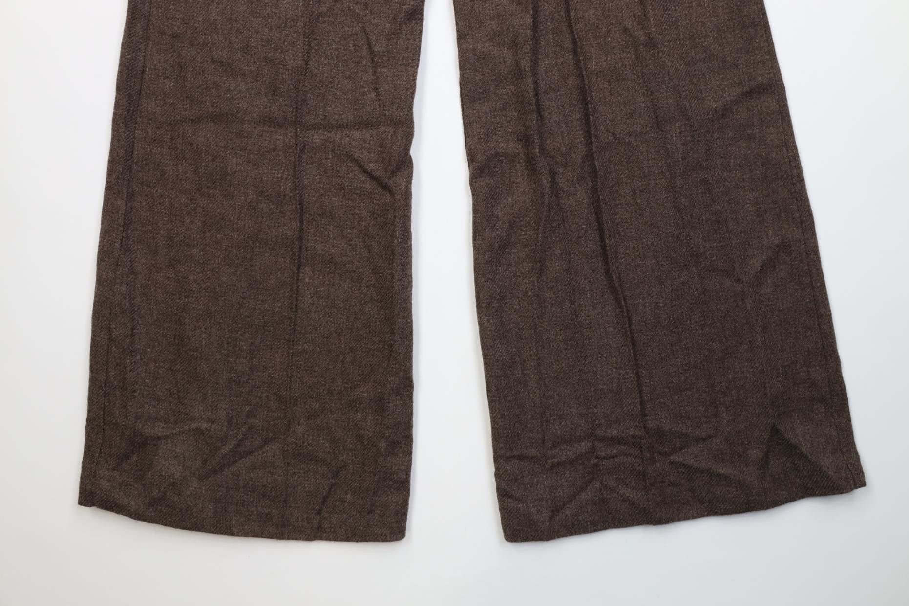 Vintage Deadstock Vintage 60s Wool Tweed Wide Leg Bell Bottoms Pants Size 29" - 10 Thumbnail