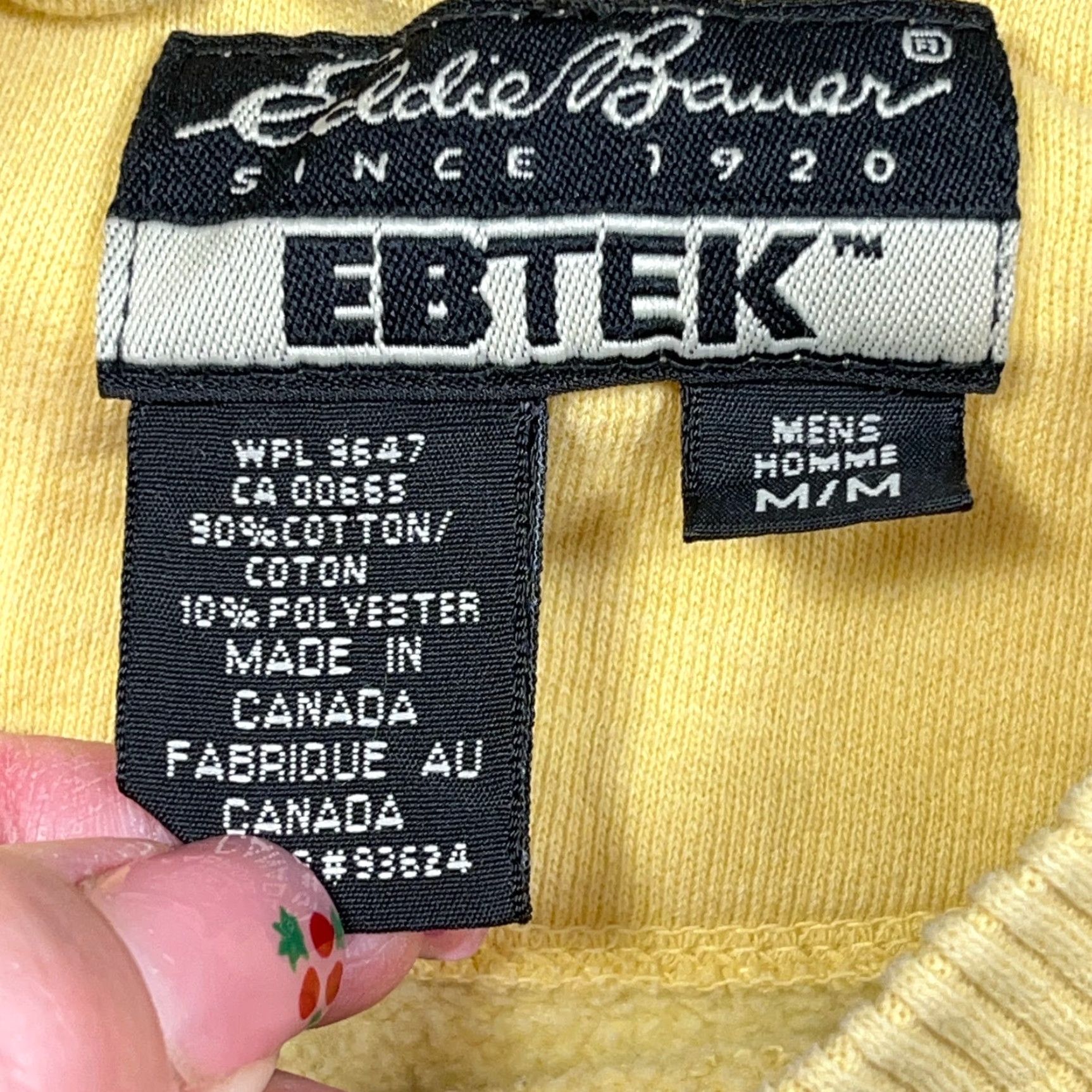 Eddie Bauer VINTAGE Eddie Bauer Sweatshirt Men M Yellow Crewneck EBtek Embroidered Logo Graphic Print Size US M / EU 48-50 / 2 - 5 Thumbnail
