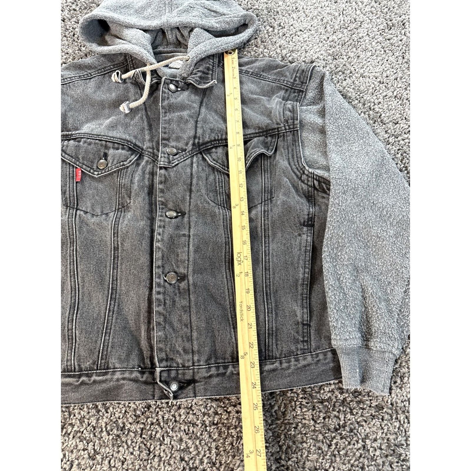 Bugle Boy VINTAGE Bugle Boy Denim Jacket Mens XL Black Zip Hooded Streetwear 90s Bomber Jacket Size US XL / EU 56 / 4 - 2 Thumbnail