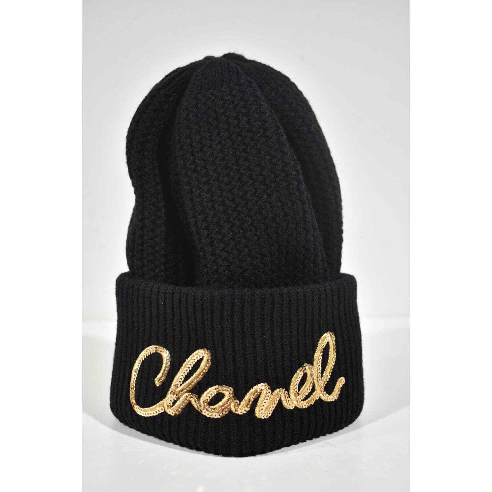 Chanel Chanel 22A Cashmere Sequin Beanie Winter Hat Cap Cloche Size ONE SIZE - 5 Thumbnail