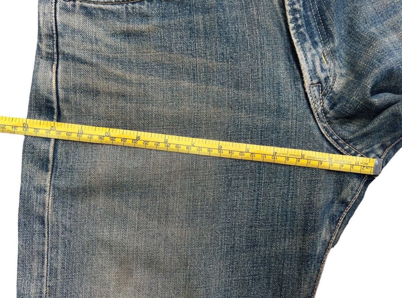 Edwin Edwin 505x Selvedge Distressed Mudwash Wide Jeans 31x30 Size US 31 - 17 Thumbnail
