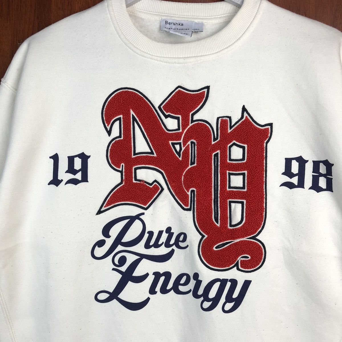 Japanese Brand Pure Energy Bershka White vintage Sweatshirt #7528 Size M / US 6-8 / IT 42-44 - 7 Thumbnail