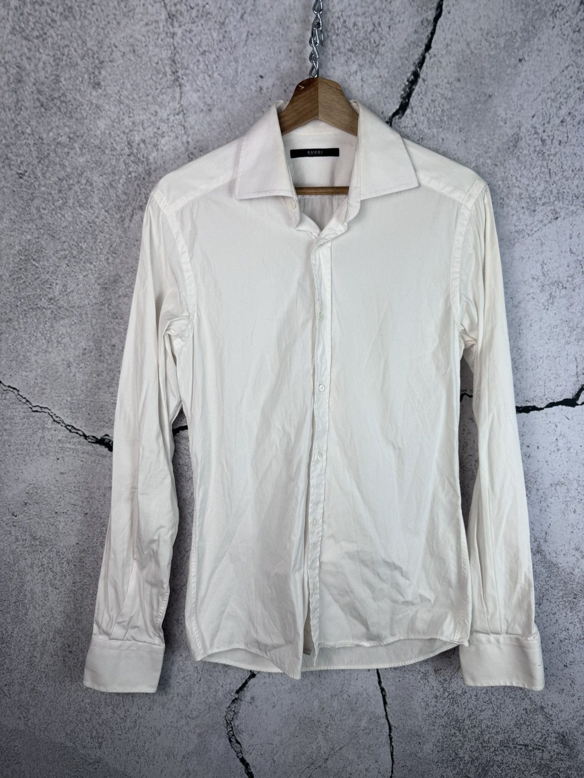 Image of Gucci By Tom Ford Formal Dres Shirt in White, Men's (Size Small)