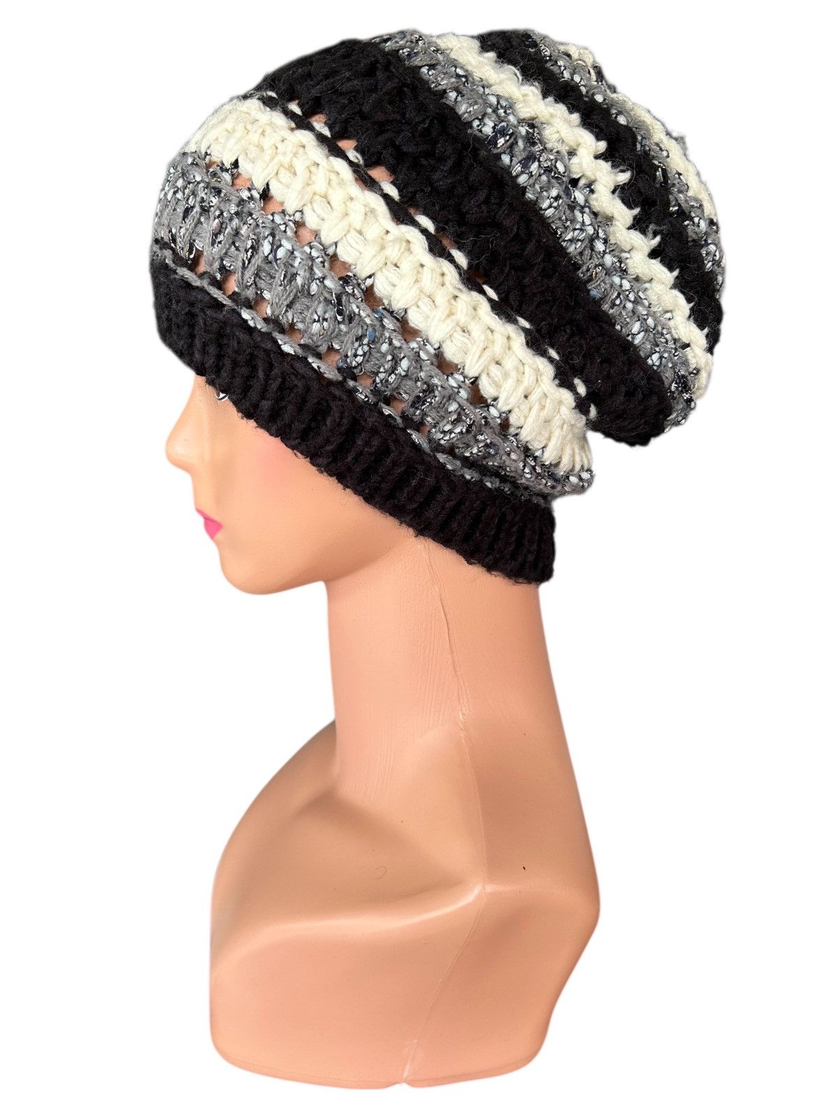 Japanese Brand Crochet Knitted Japanese Brand Juze Beanie Hats Size ONE SIZE - 1 Thumbnail