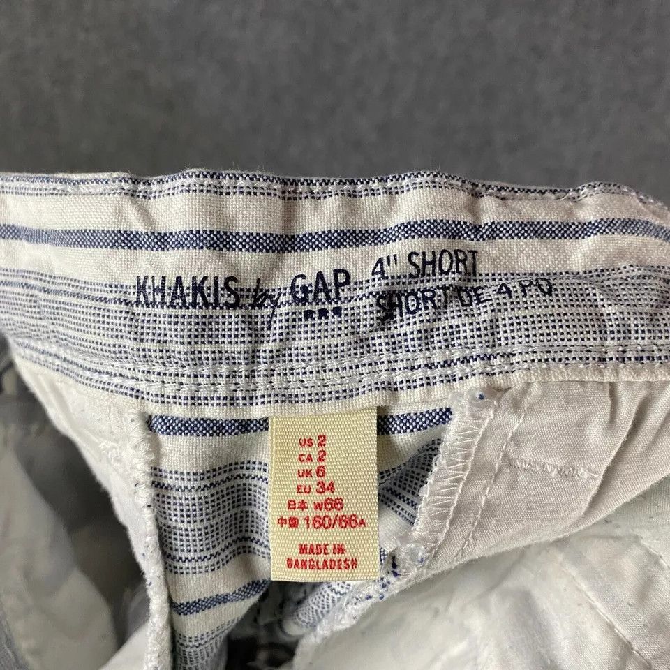Gap Khakis by Gap Shorts Women's Size 2 Striped 4" Inseam Chino Size 26" / US 2 / IT 38 - 5 Thumbnail