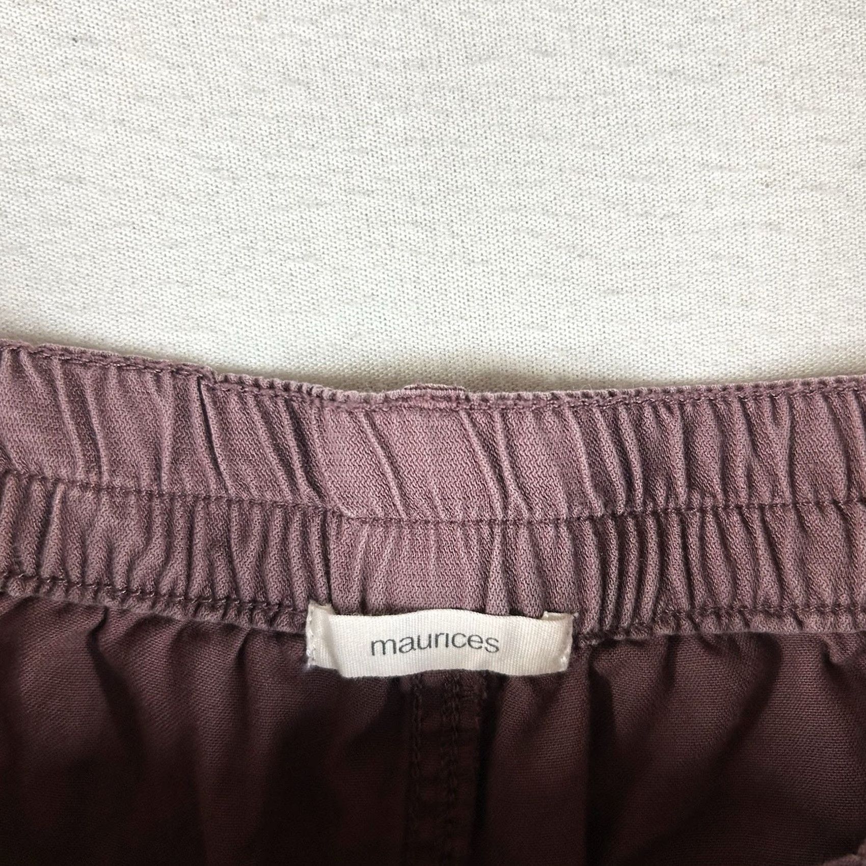 Vintage Maurices Chino Shorts Womens Size L Cuffed Stretch Pockets Casual Beach Summer Red Size 36" / US 14 / IT 50 - 2 Thumbnail
