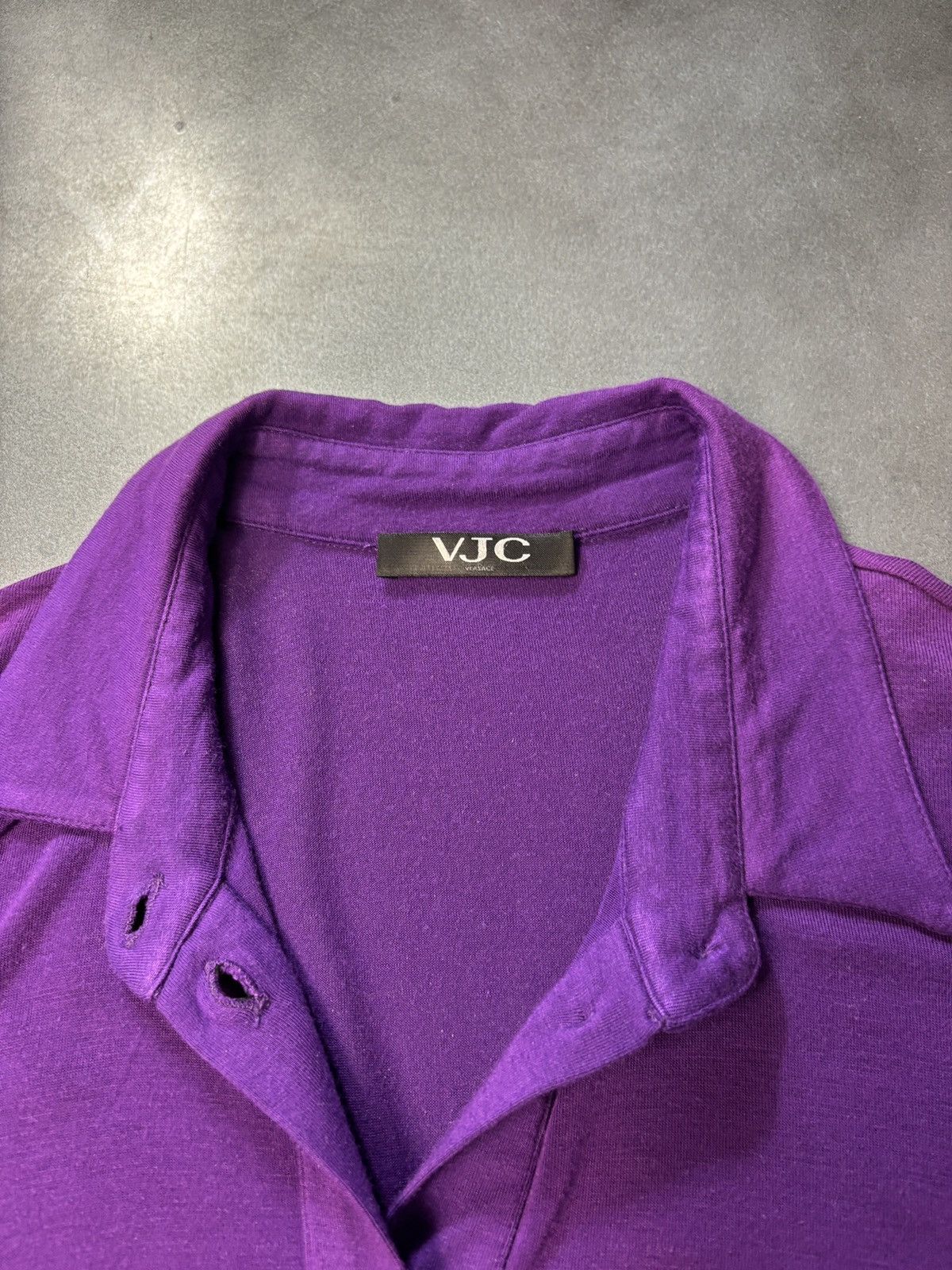 Versace × Versace Jeans Couture × Vintage Vintage Versace Jeans Couture Polo Shirt Y2K 2000s Half Butt Size S / US 4 / IT 40 - 6 Thumbnail