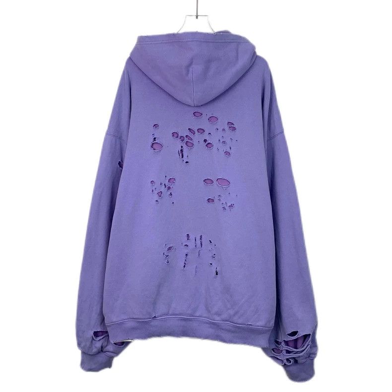 Balenciaga Balenciaga Cotton hooded long-sleeve sweatshirt with purpl Size US S / EU 44-46 / 1 - 2 Thumbnail