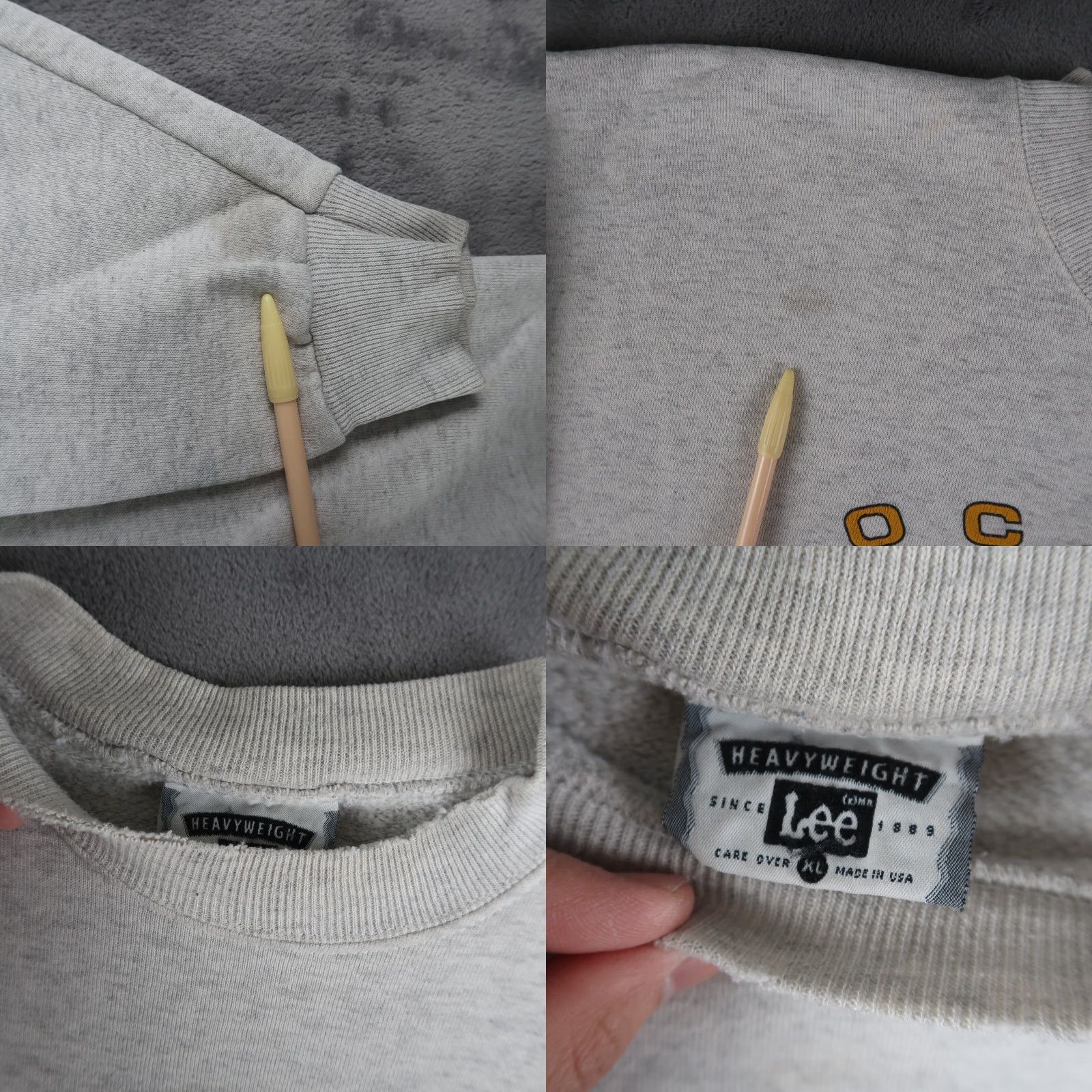 Lee VINTAGE Lee Sweatshirt 90s Football Crewneck Adult XL Gray Graphic Print Size US XL / EU 56 / 4 - 8 Thumbnail