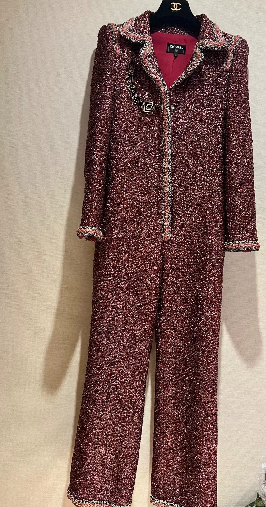 Chanel Chanel Tweed Gold Thread Jumpsuit Size 34" / US 12 / IT 48 - 1 Thumbnail