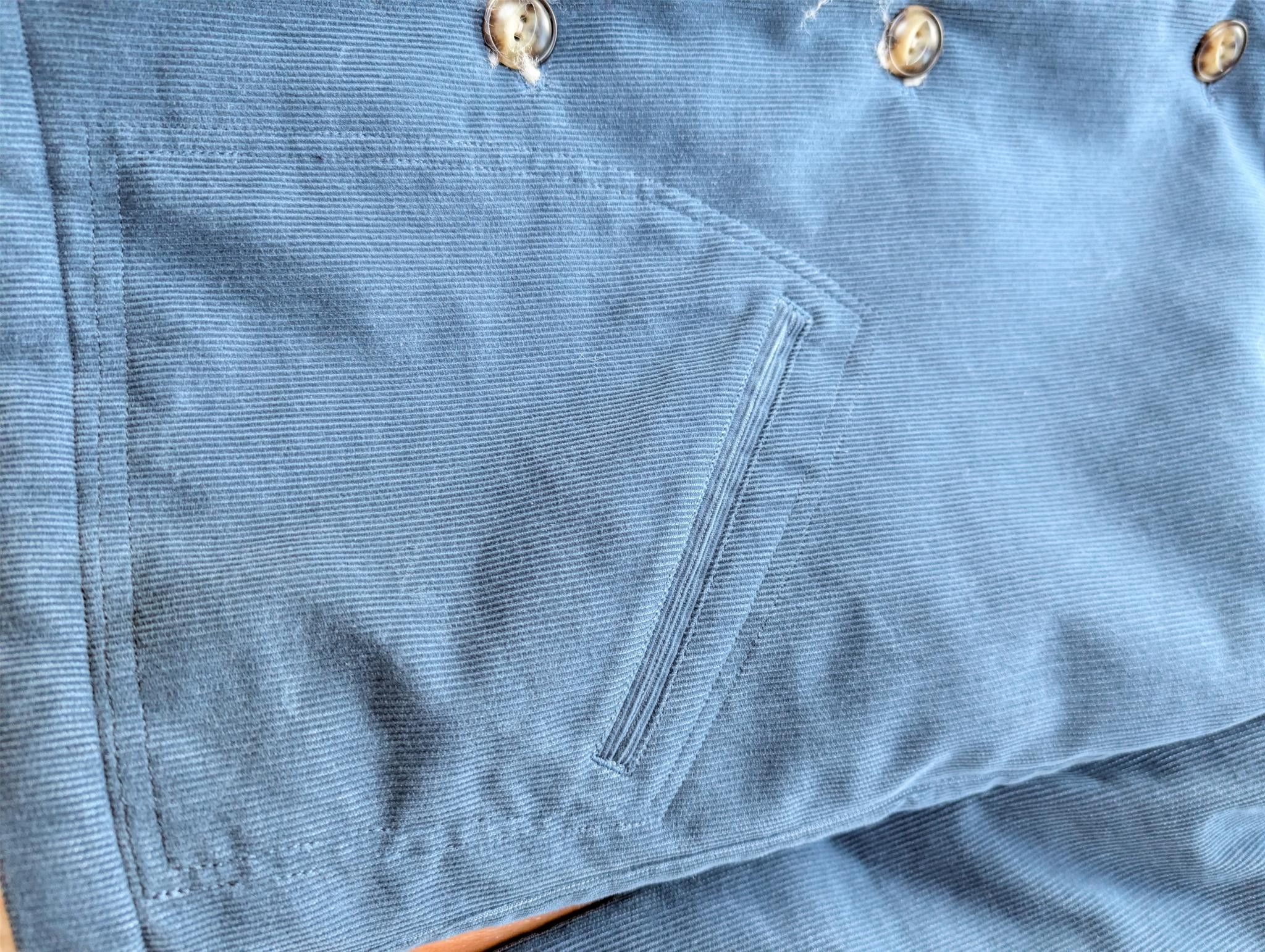 Japanese Brand Low Hurtz Blue in Green Faux fur corduroy jacket Size US S / EU 44-46 / 1 - 5 Thumbnail