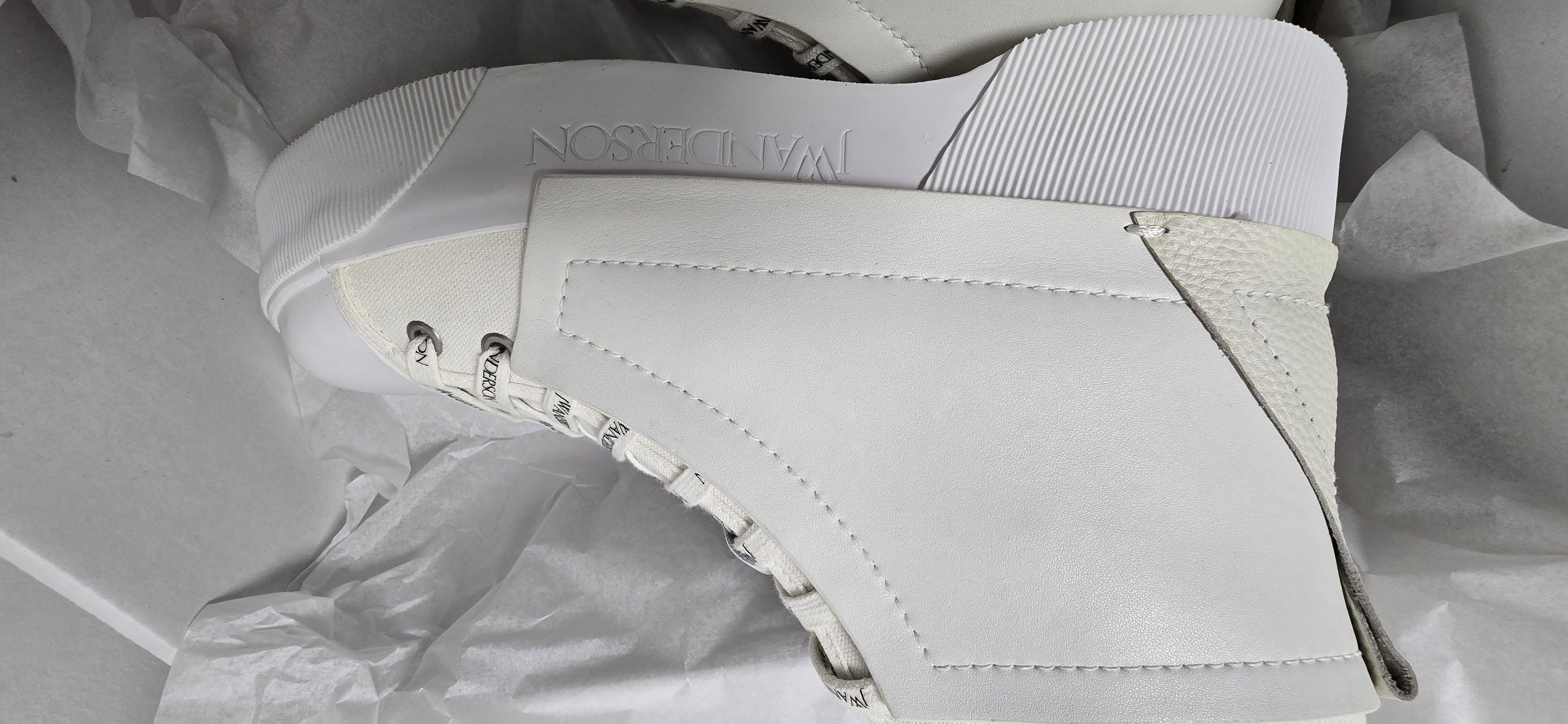 JW Anderson High Top Platform Sneakers White RRP $450 Size US 11 / EU 44 - 5 Thumbnail