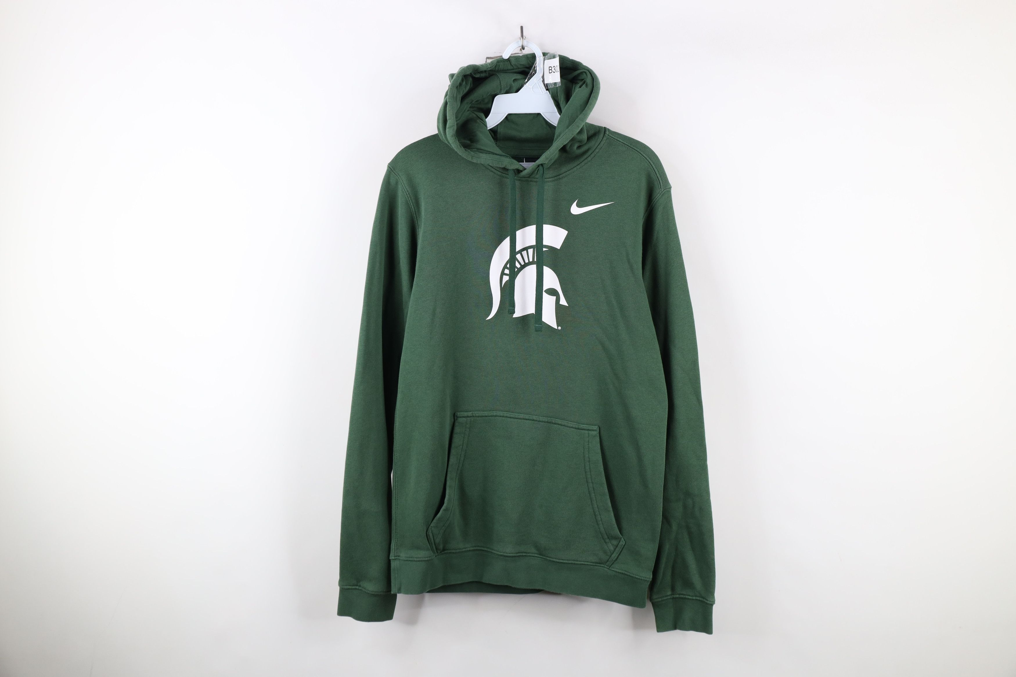 Nike × Vintage Vintage Y2K Nike Michigan State University Hoodie Sweatshirt Size US S / EU 44-46 / 1 - 1 Thumbnail