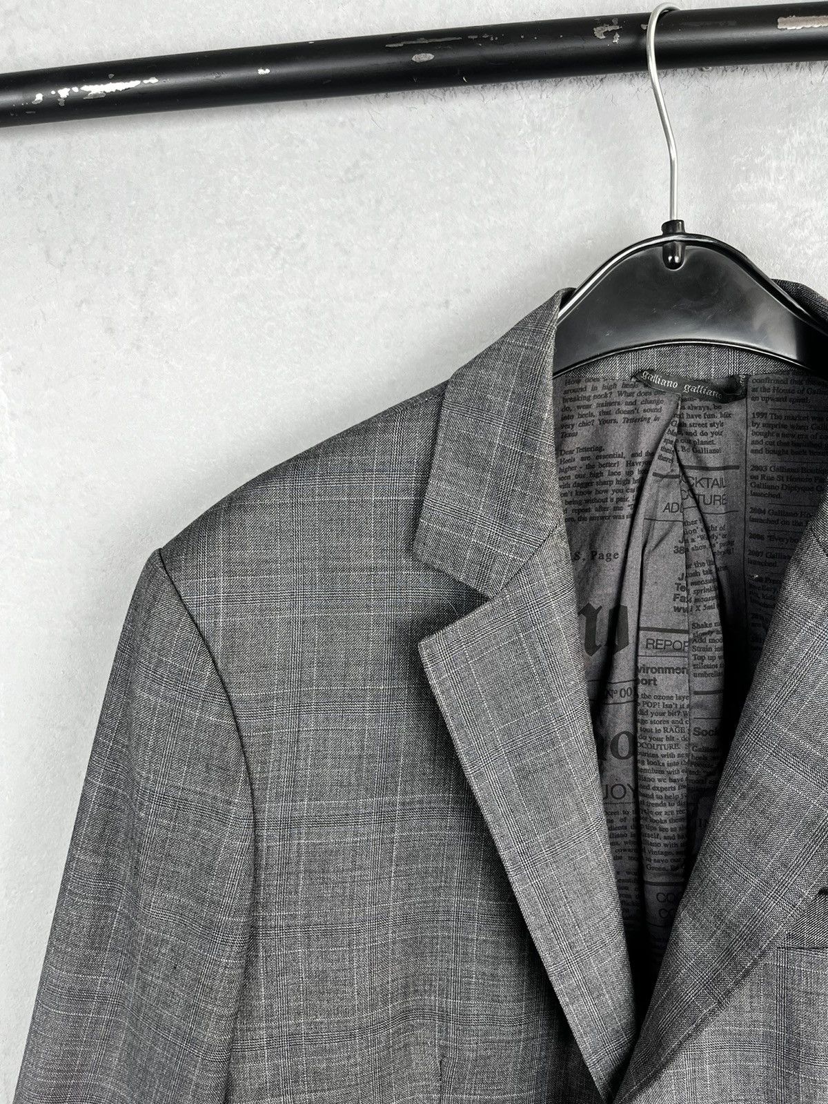 John Galliano John Galliano Printed Grey Blazer Size 50R - 9 Thumbnail