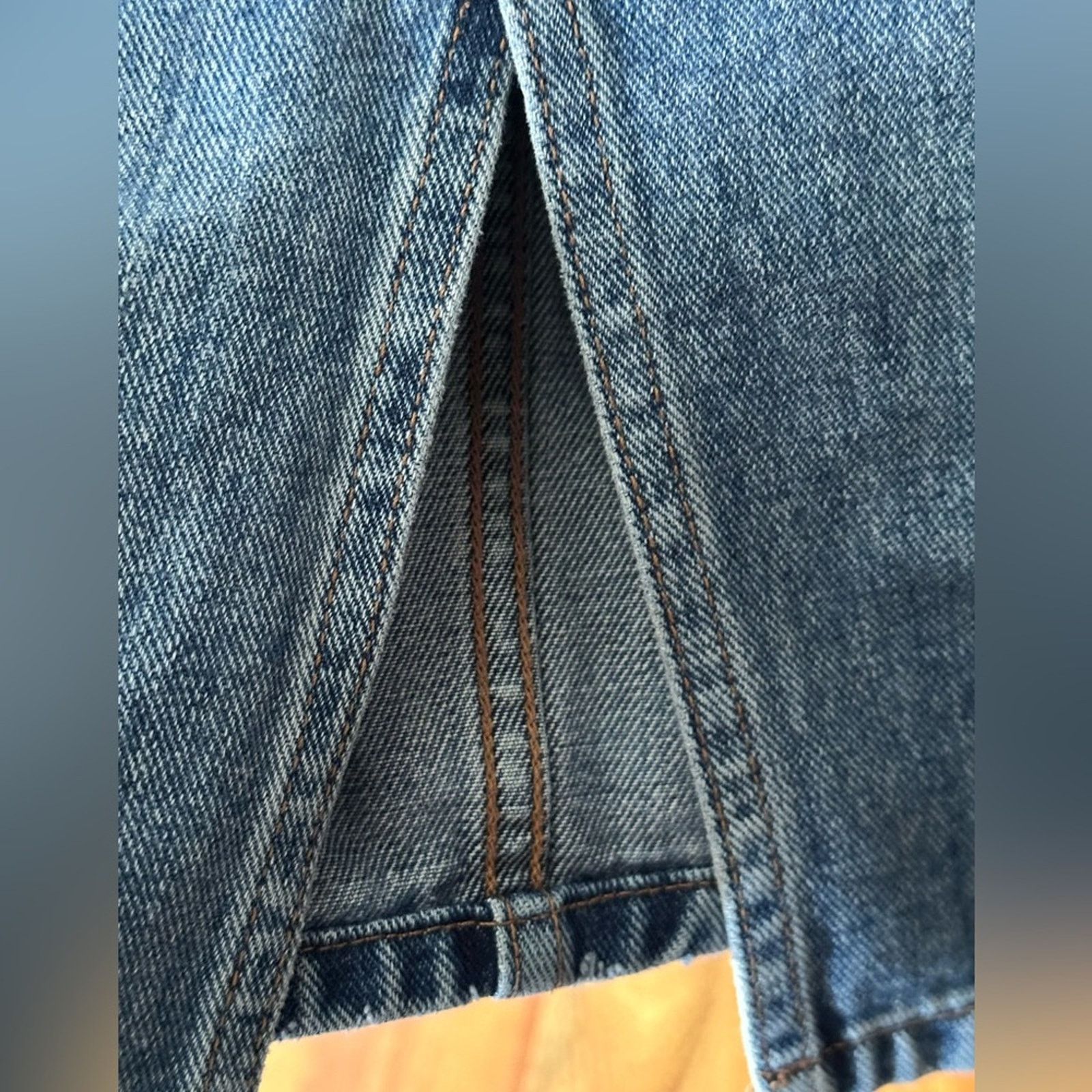 J.Crew J Crew Front Slit Denim Y2K Midi Skirt Size 29" - 4 Thumbnail