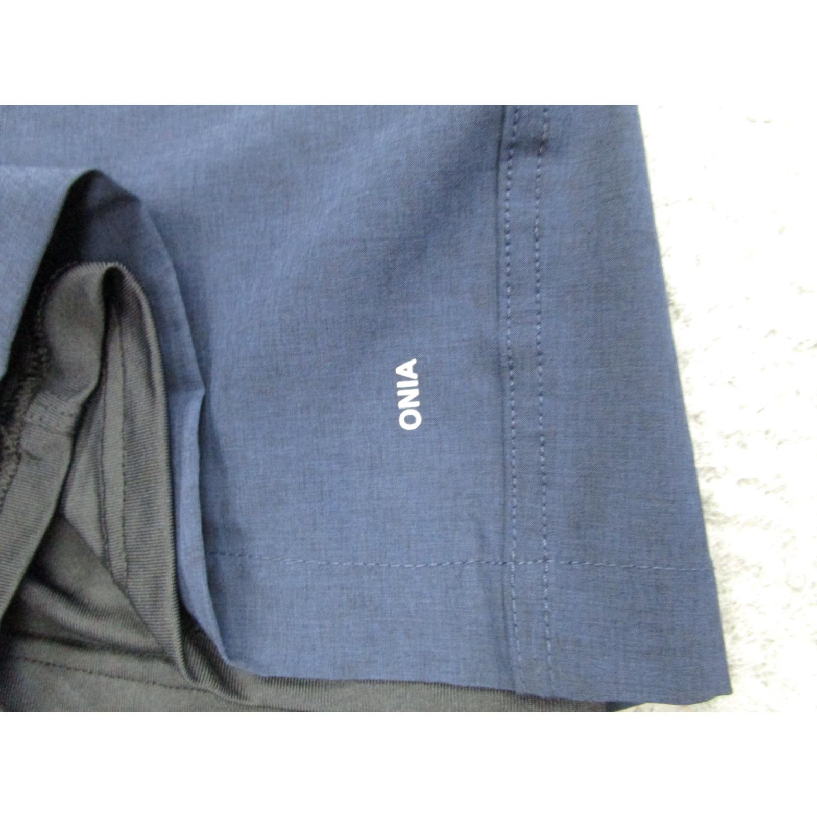 Onia Onia Shorts Mens Medium Blue 2-in-1 Lined Running Training Quick Dry Zip Pocket Size US 31 - 6 Thumbnail