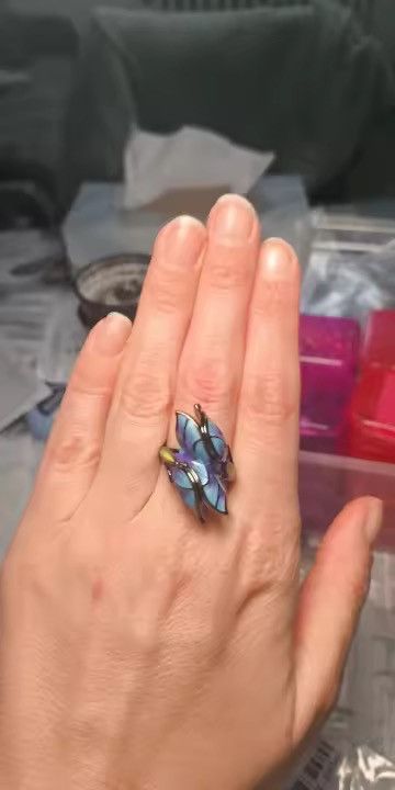 Japanese Brand Mizuhara x moto Multicolor Enemal Ring ( size 6-10 ) Size ONE SIZE - 3 Thumbnail