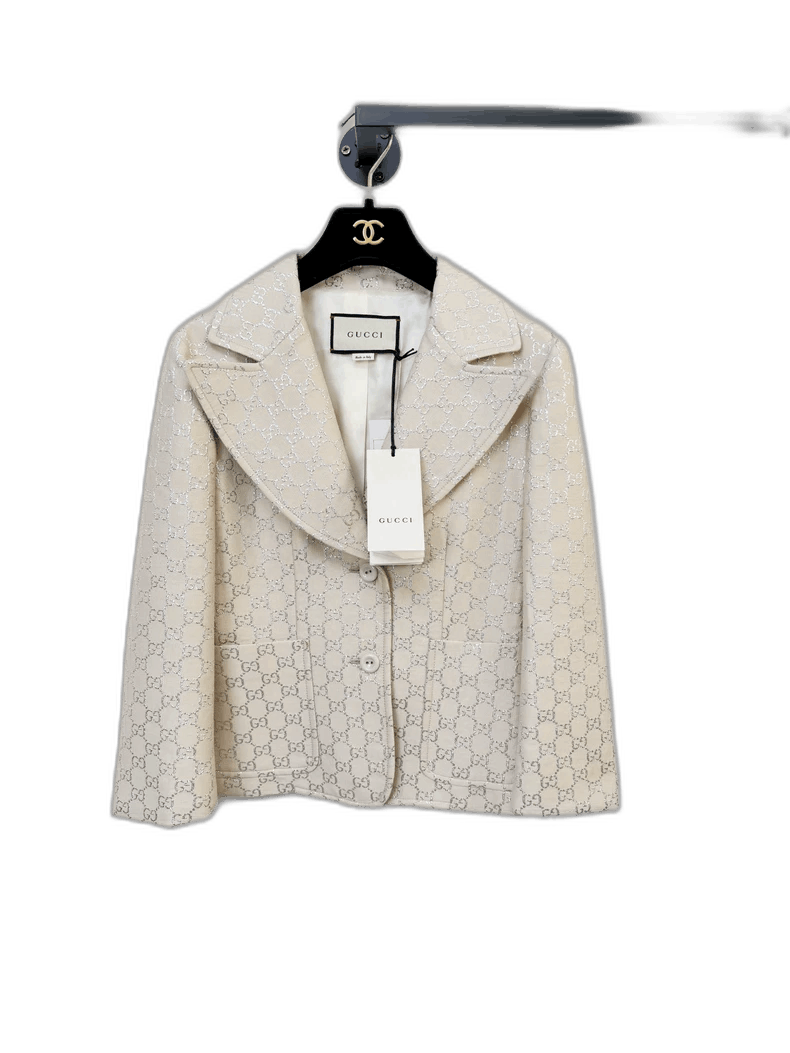 Gucci Gucci Beige Suit Jacket with Tags Size M / US 6-8 / IT 42-44 - 1 Thumbnail