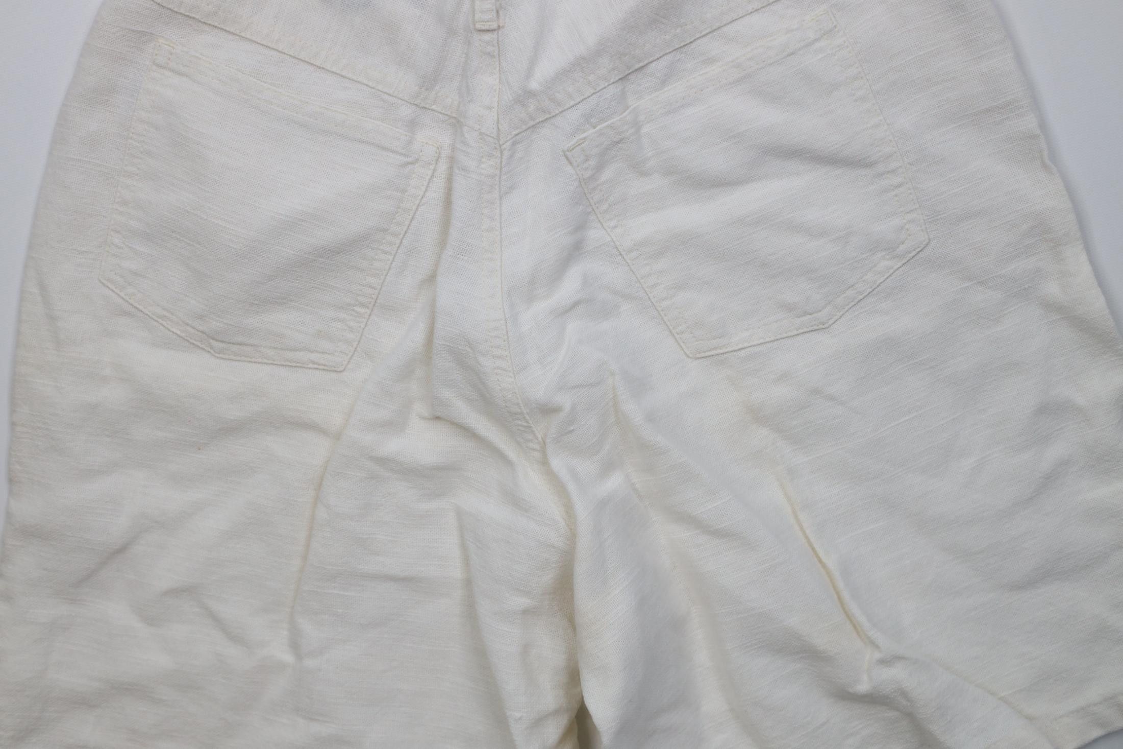 Vintage Vintage 80s 90s Streetwear Weave Shorts Cream Ramie Cotton Size 30" / US 8 / IT 44 - 10 Thumbnail