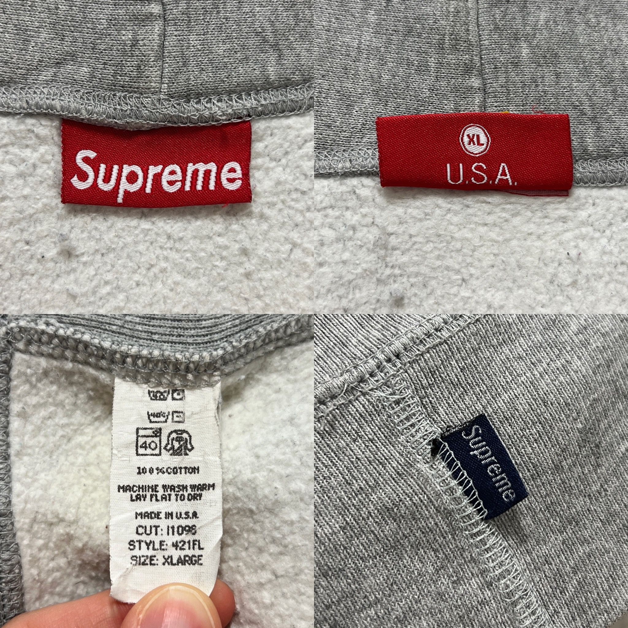 Supreme Supreme 1997 Arabic Box Logo Hoodie Grey Size US XL / EU 56 / 4 - 6 Thumbnail