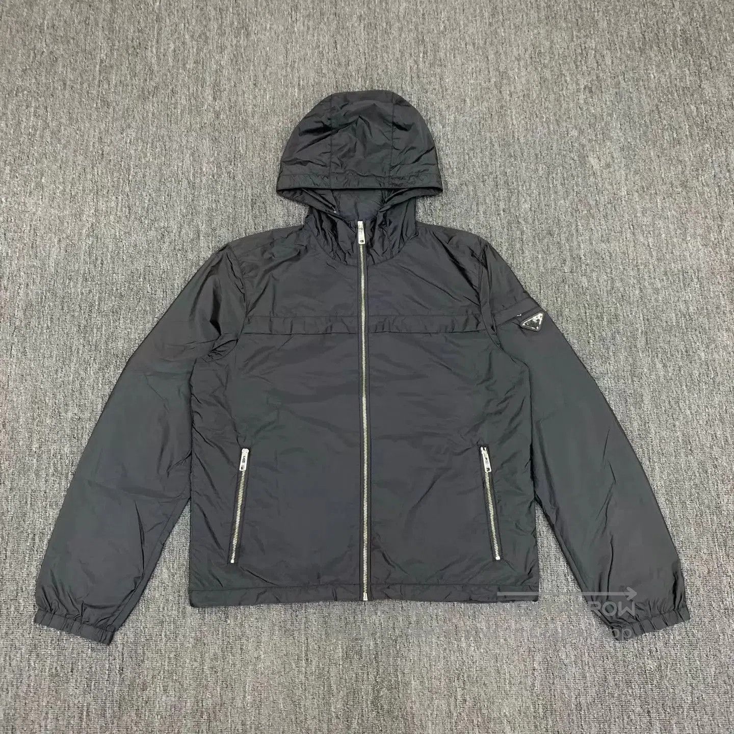Prada Black Hooded Light Jacket with Zip Pockets. Size US M / EU 48-50 / 2 - 1 Thumbnail