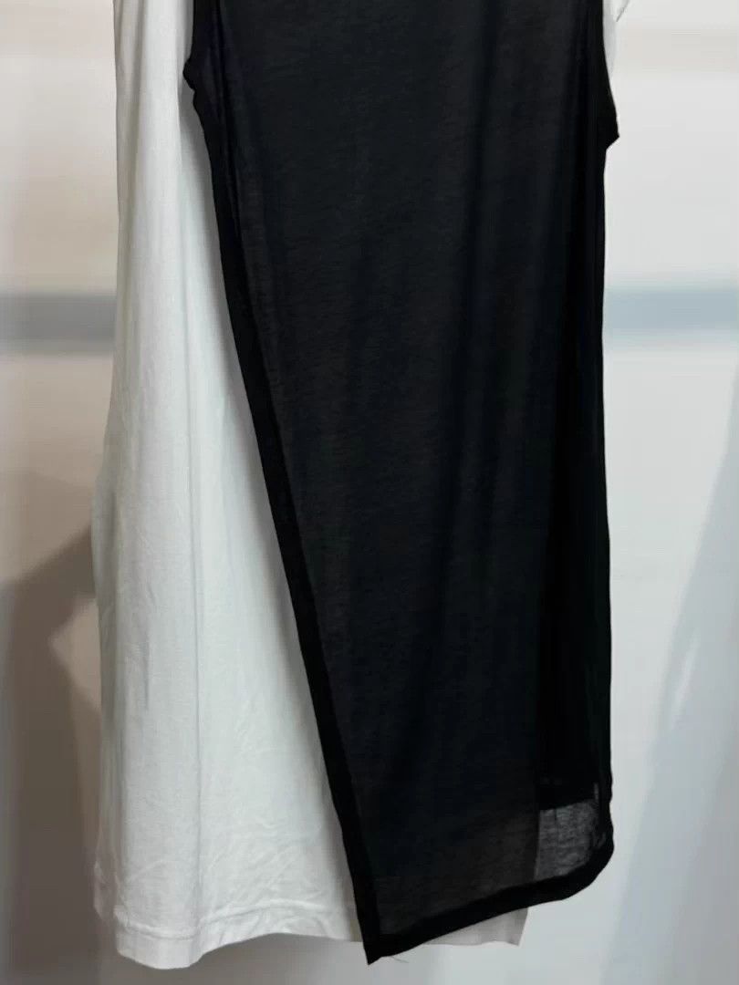 Yohji Yamamoto Yohji Yamamoto B&W Colorblock Irregular Stretchy Dress NWT S Size S / US 4 / IT 40 - 6 Thumbnail