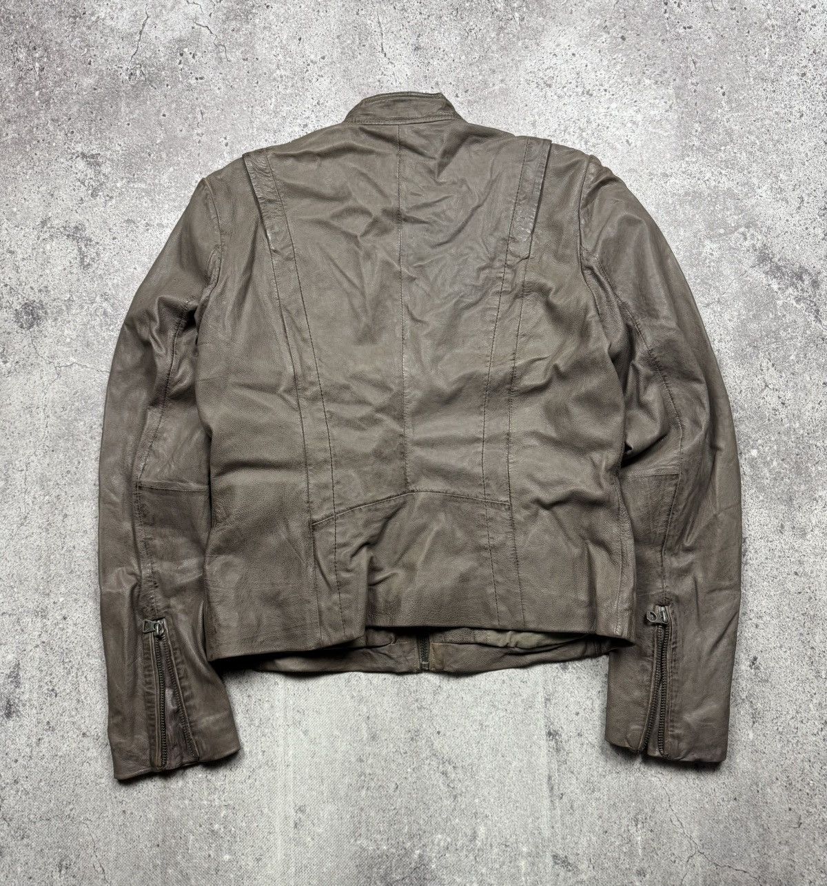 Japanese Brand Vintage Brown Leather Jacket Acne Carol Christian Poell styl Size US S / EU 44-46 / 1 - 7 Thumbnail