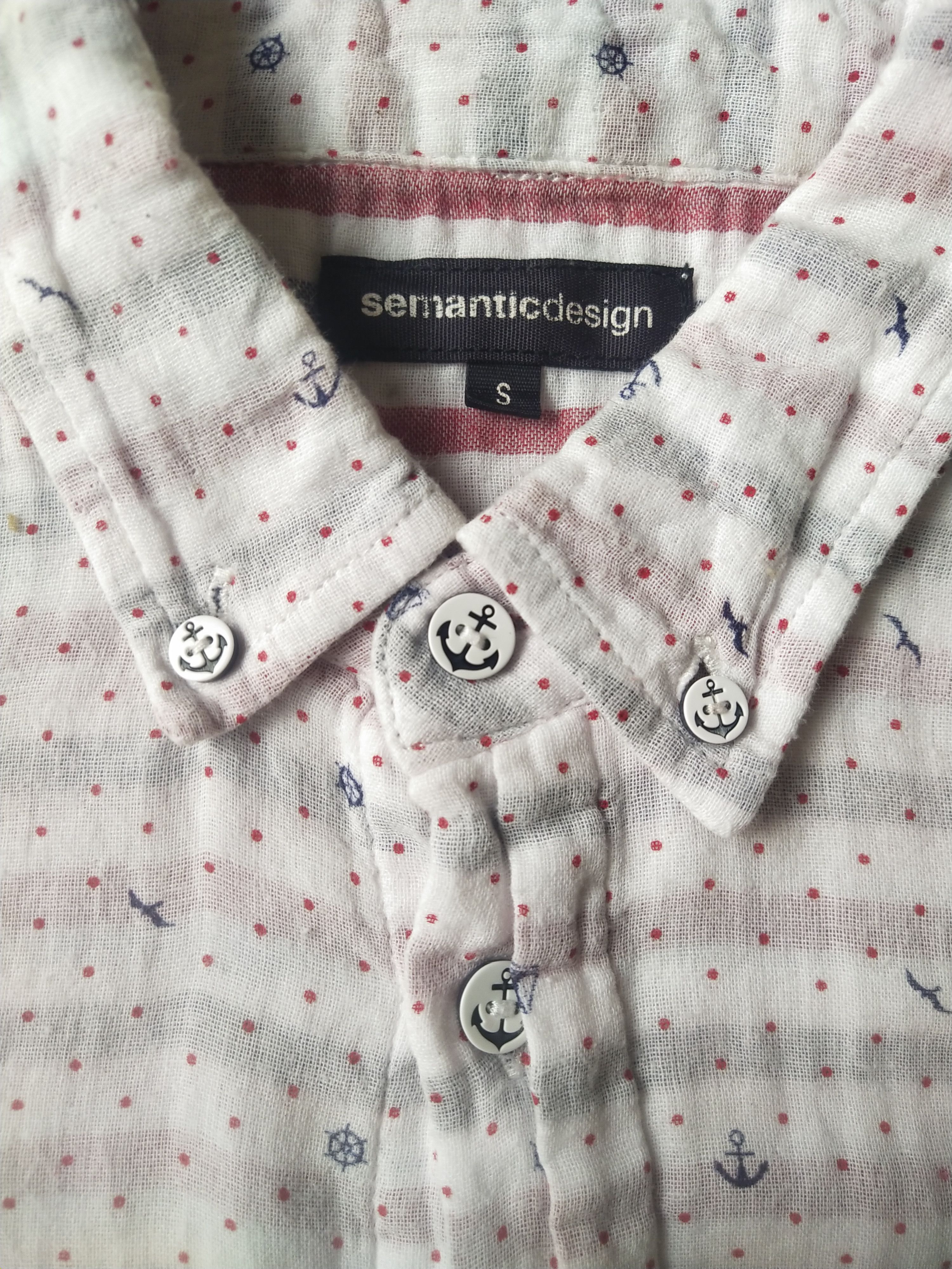 semanticdesign 2000s Semanticdesign Japan Nautical Anchor Crinkle Shirt Size S / US 4 / IT 40 - 2 Thumbnail