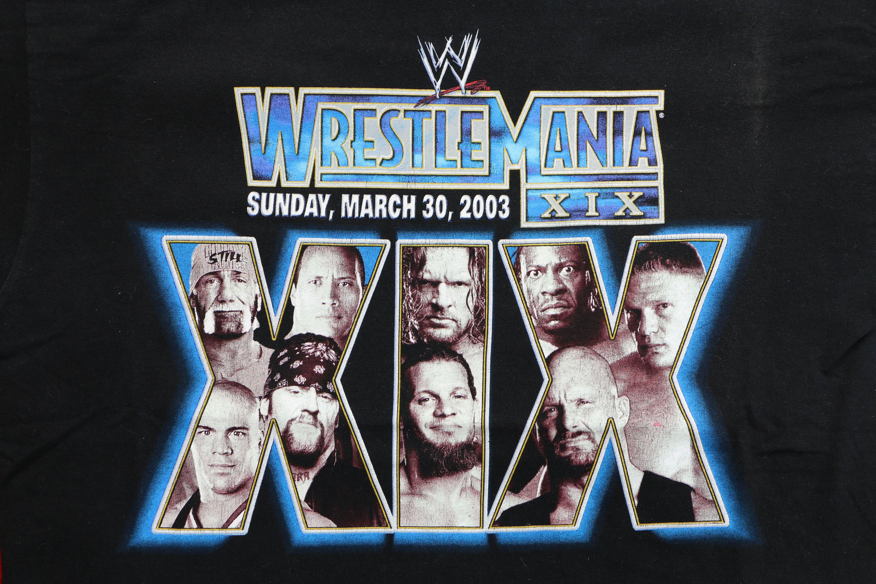 WWE WrestleMania XIX Shirt WWE 2003 The Rock Austin Hogan Size US L / EU 52-54 / 3 - 2 Thumbnail