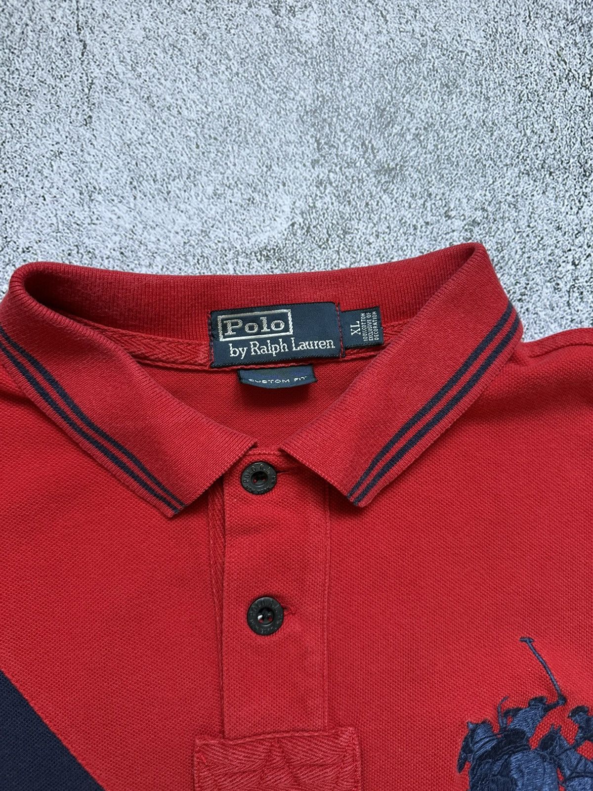 Polo Ralph Lauren Vintage Polo Ralph Lauren Red Fit Big Logo Size US XL / EU 56 / 4 - 9 Thumbnail