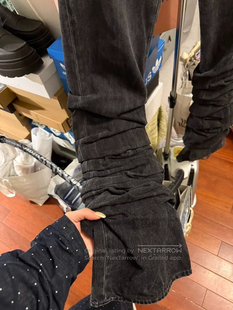Acne Studios Acne Studios Washed Black Gray Flared Jeans Size US 34 / EU 50 - 3 Thumbnail