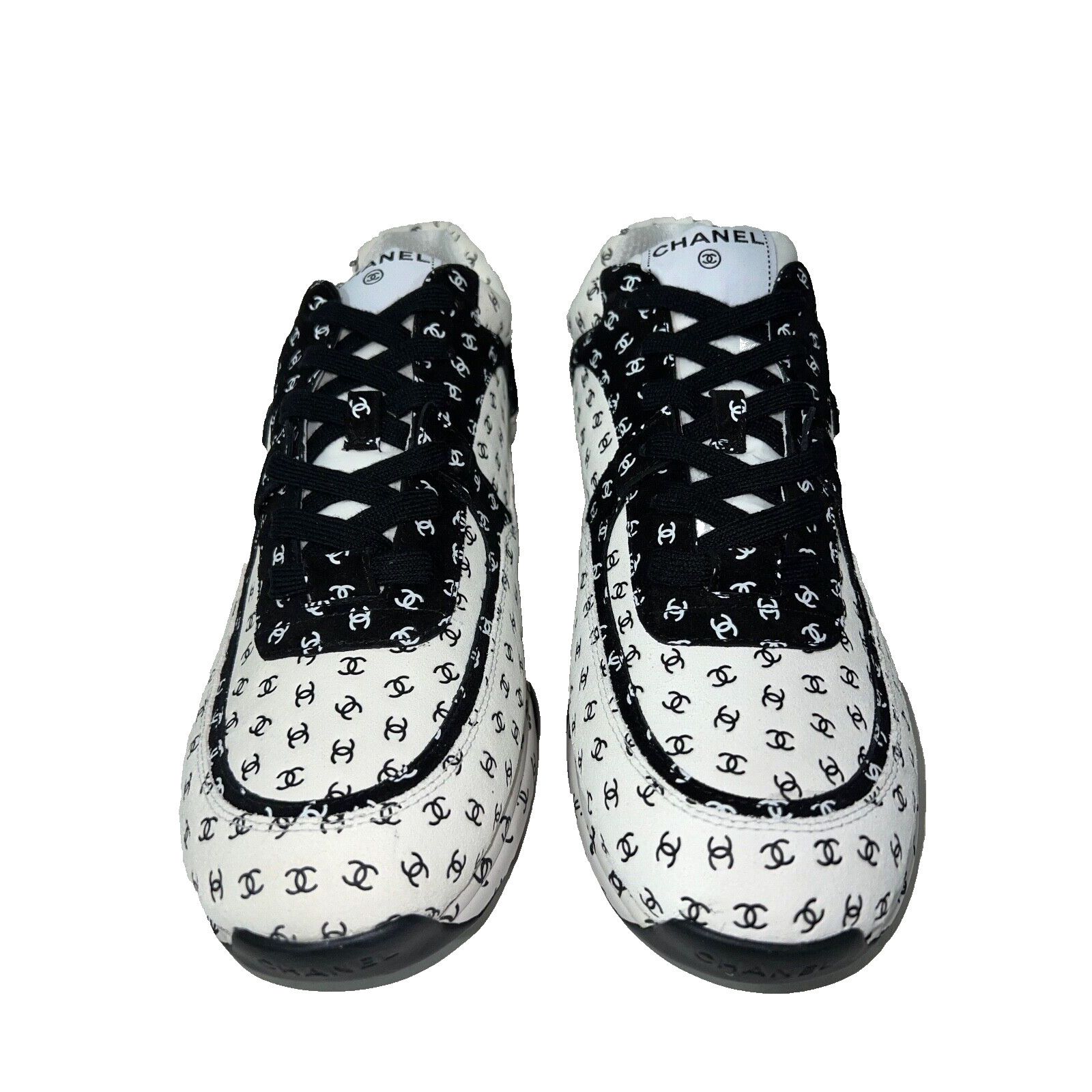 Chanel Chanel Suede All Over CC Logo Low Top Trainer Sneaker 44 11 Size US 11 / EU 44 - 4 Thumbnail