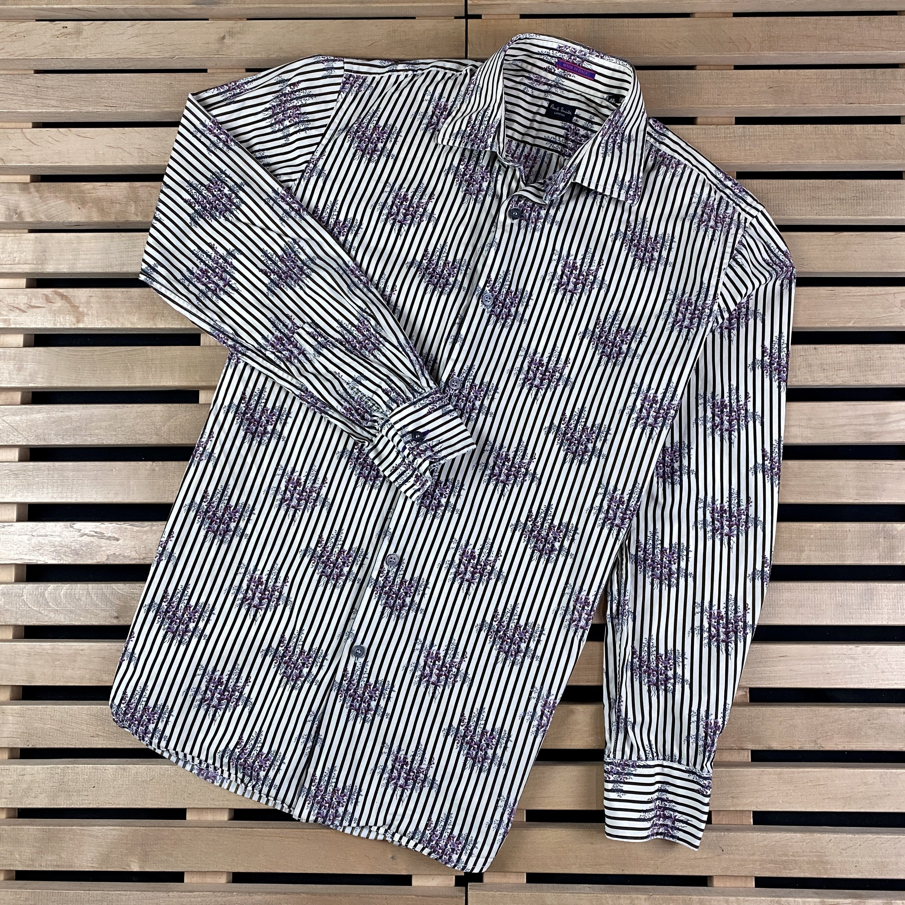 Paul Smith Mens Long Sleeve Shirt Paul Smith Floral Pattern Size 39 Size US S / EU 44-46 / 1 - 1 Thumbnail