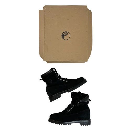 Our Legacy Stüssy x Our Legacy Workshop Survivor Boot Washed Black Sued |  Grailed