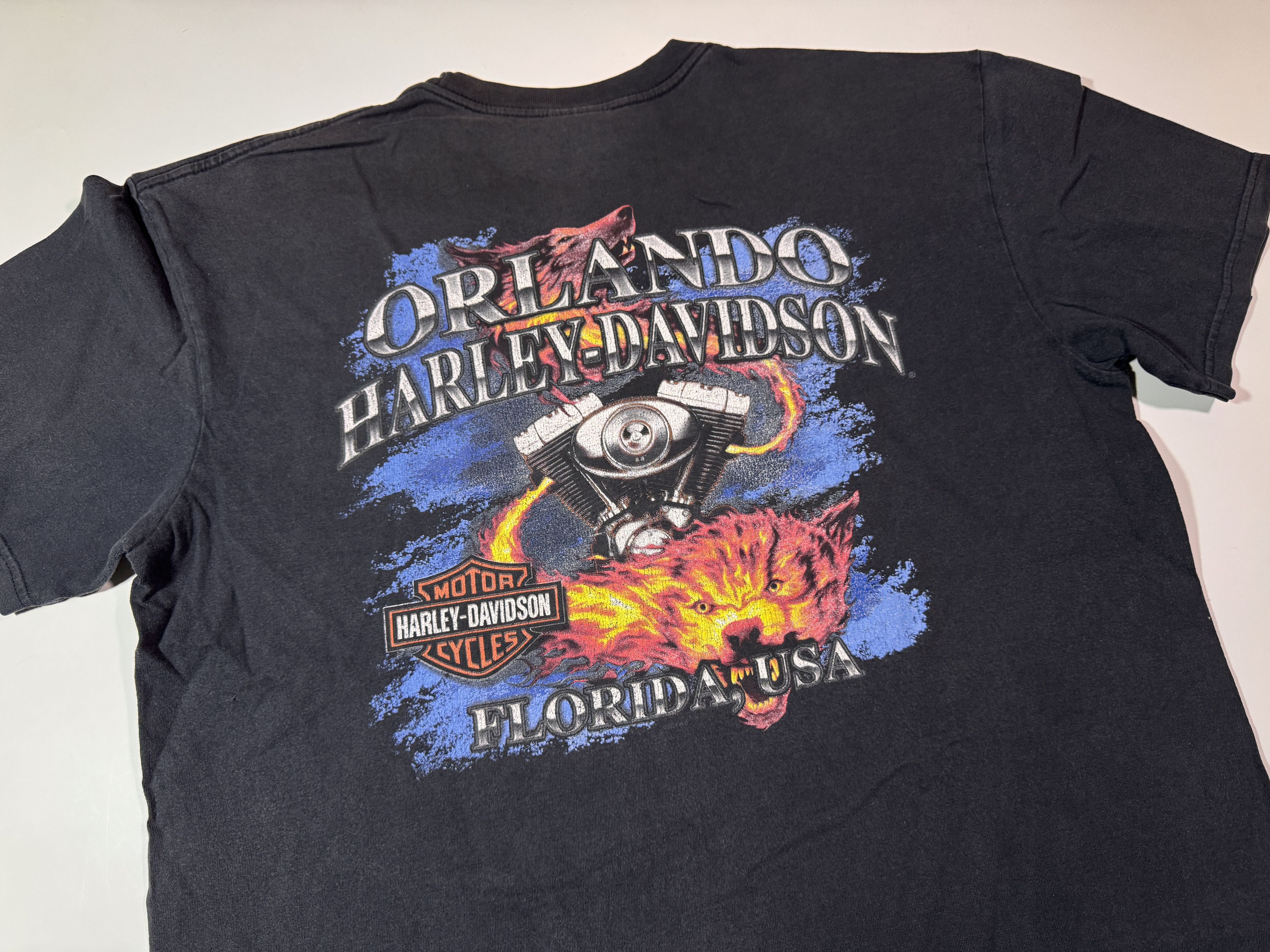 Harley Davidson Vintage Harley Davidson T-shirt Orlando Biker Motorcycle Size US L / EU 52-54 / 3 - 4 Thumbnail