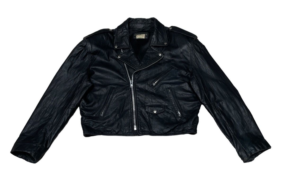 Vintage Vintage Brand Cosa Nova Double Collar Leather Jacket 1990s Size US L / EU 52-54 / 3 - 1 Thumbnail