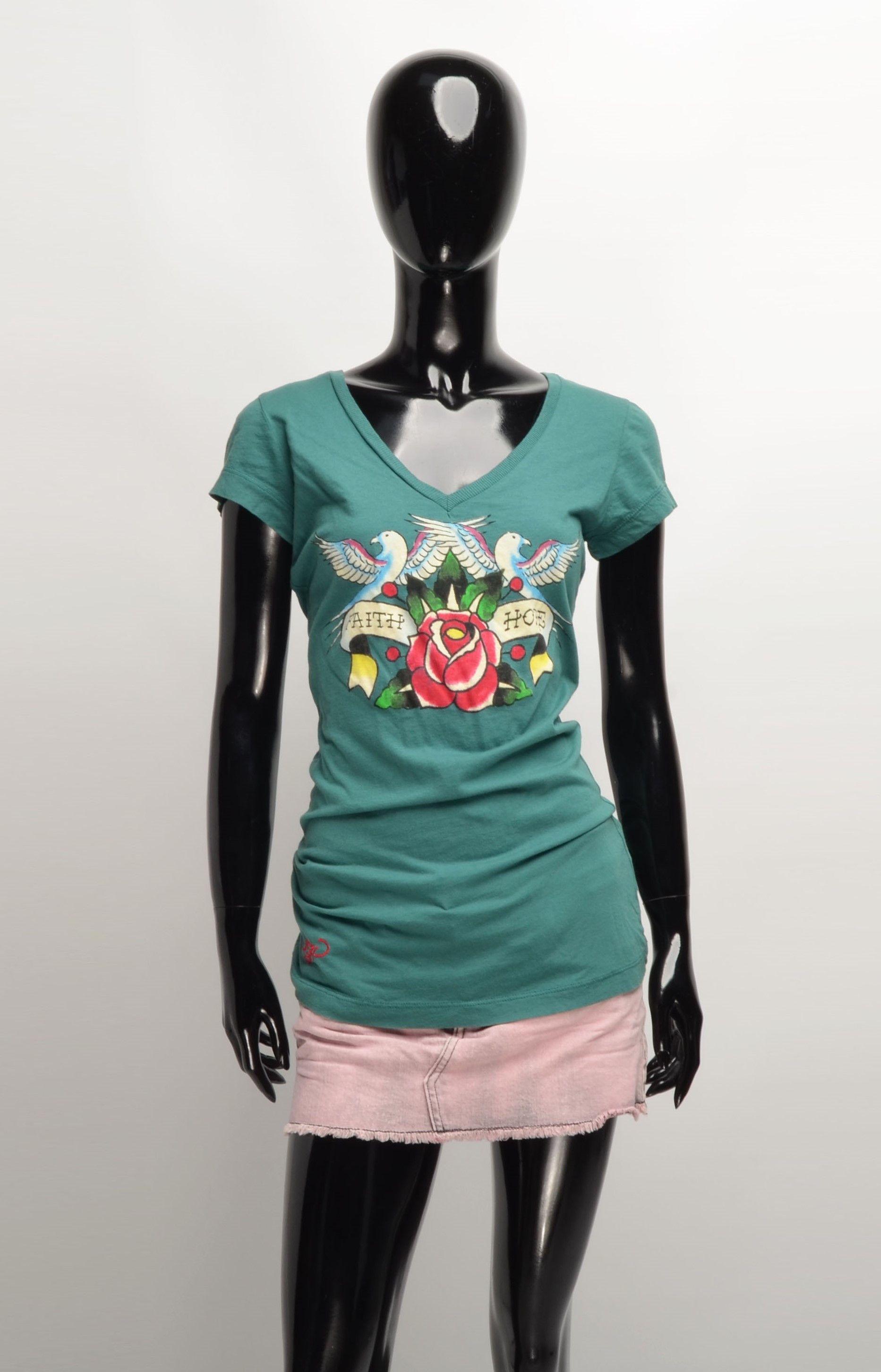 Christian Audigier Ed Hardy Vintage Y2K Printed Tunic T-shirt Top Size S / US 4 / IT 40 - 1 Thumbnail
