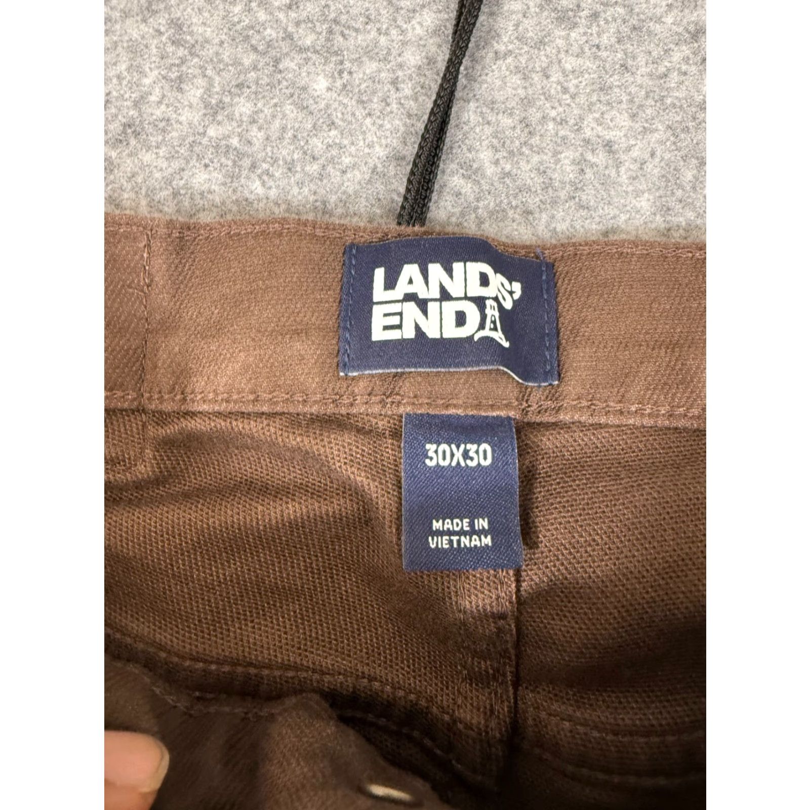 Lands' End Lands' End Knit Twill 5 Pocket Chino Pants Mens 30X30 Brown Stretch Straight NWT Size US 30 / EU 46 - 6 Thumbnail