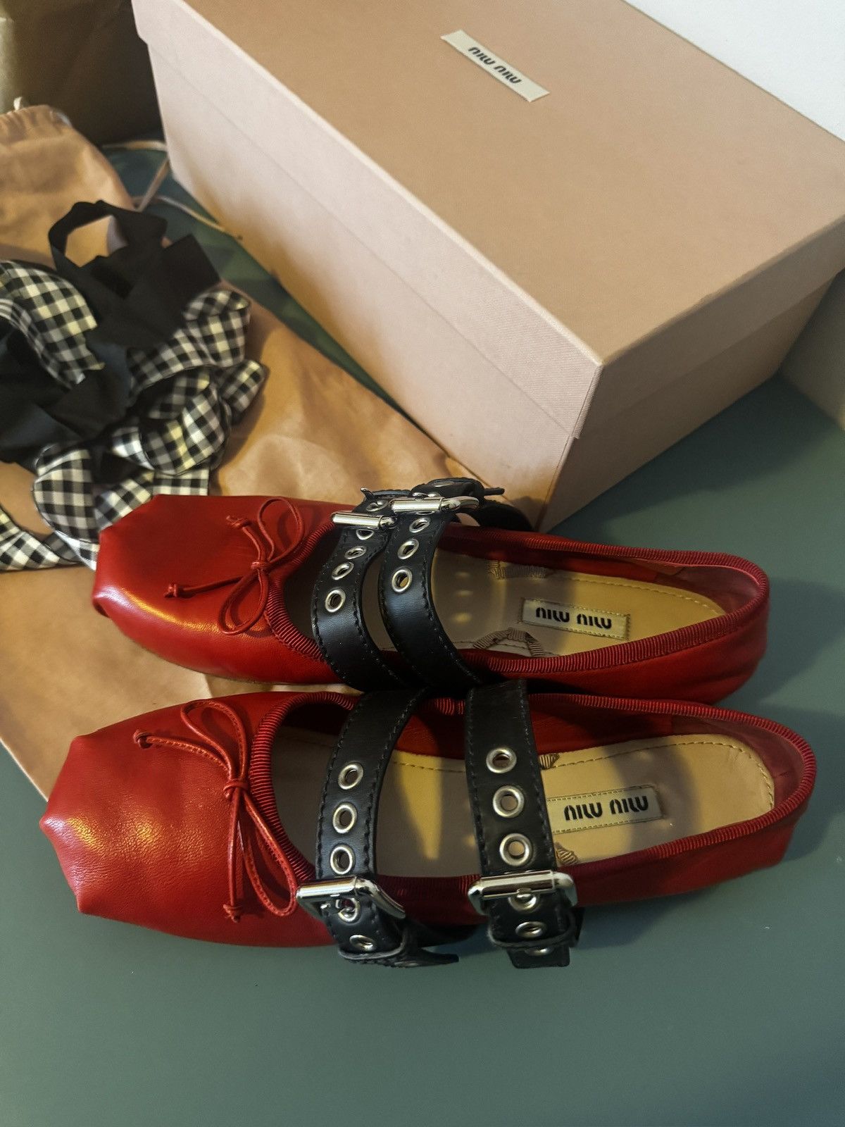 Miu Miu Miu Miu Leather ballet flats Size US 6.5 / IT 36.5 - 4 Thumbnail