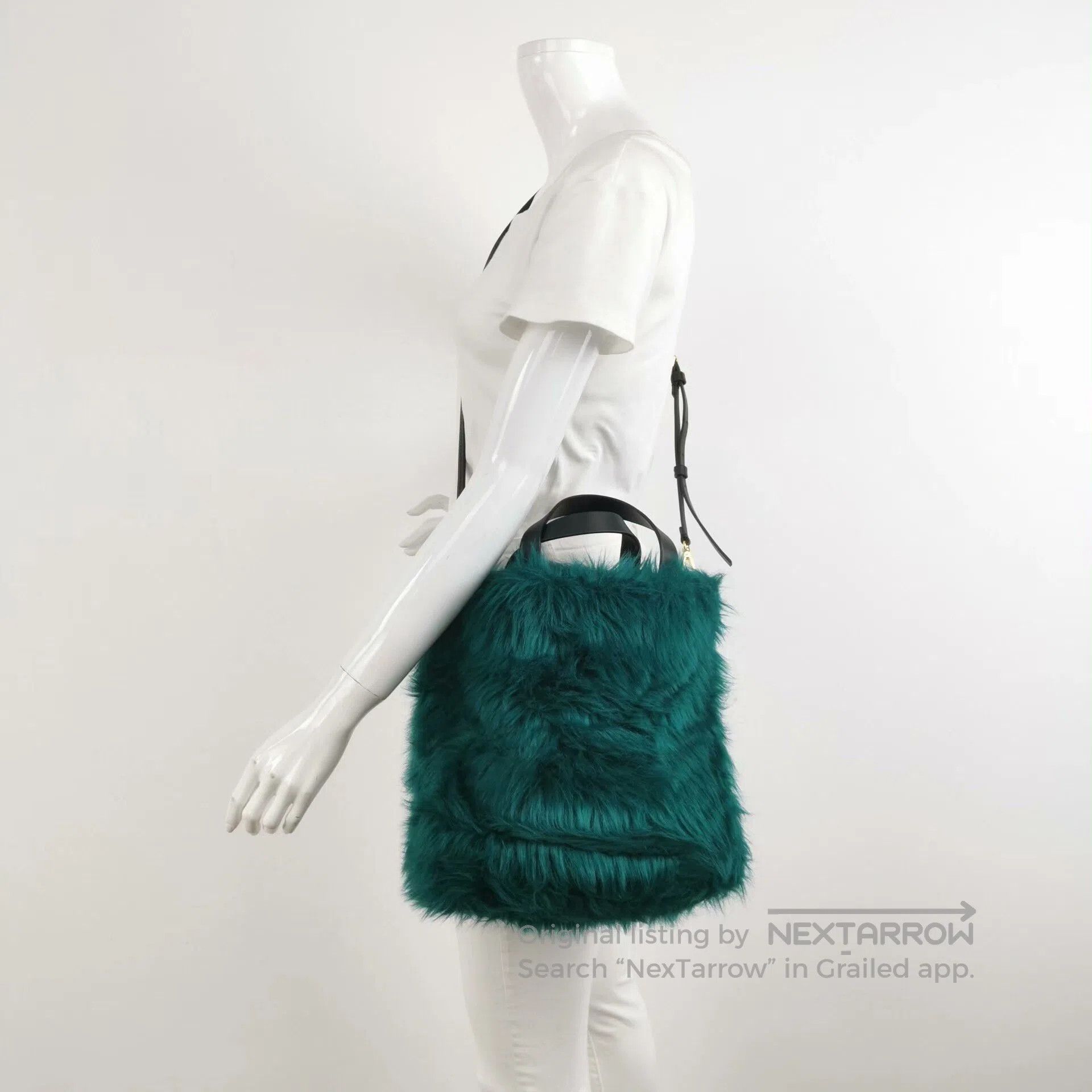 Marni MARNI Green Paneled Furry Bag. Size ONE SIZE - 2 Thumbnail
