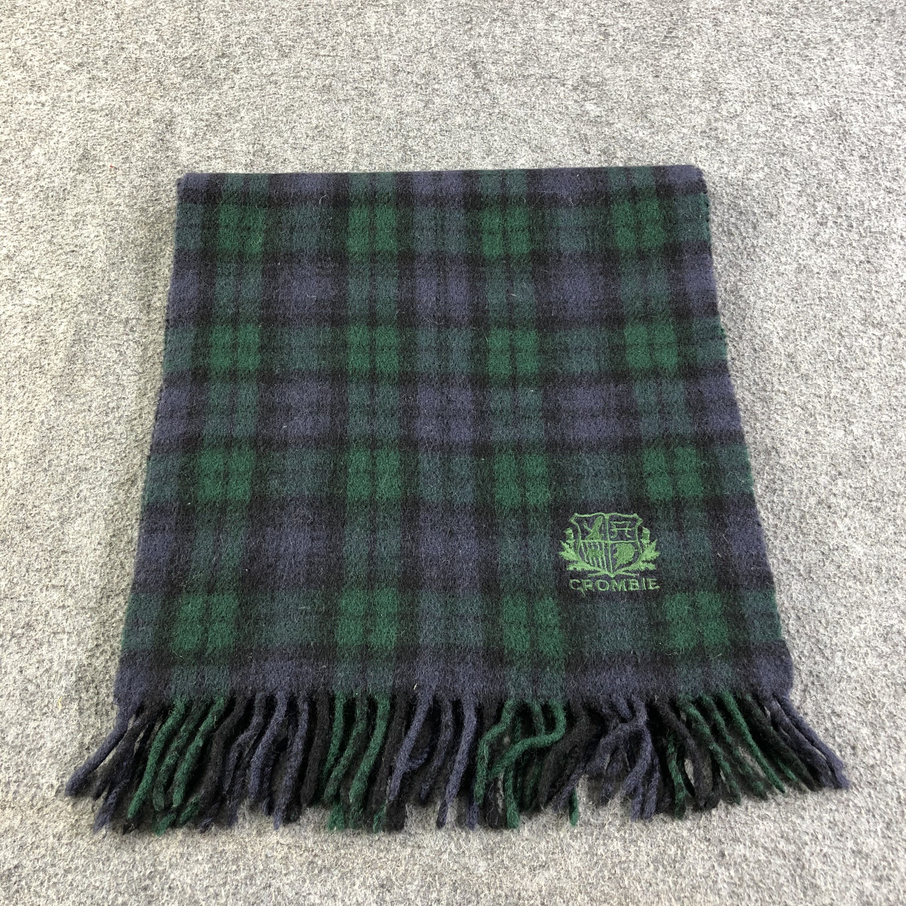 Crombie Crombie Tartan Wool Scarf Muffler V1272 Size ONE SIZE - 2 Thumbnail
