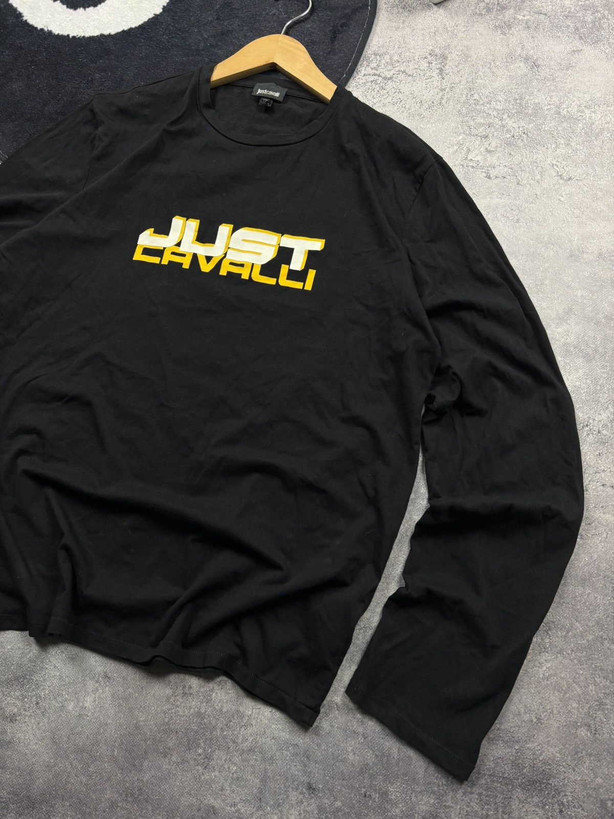Just Cavalli JUST CAVALLI Hype Big 3D Logo Longsleeve Tshirt Luxury Y2k Size US XL / EU 56 / 4 - 2 Thumbnail