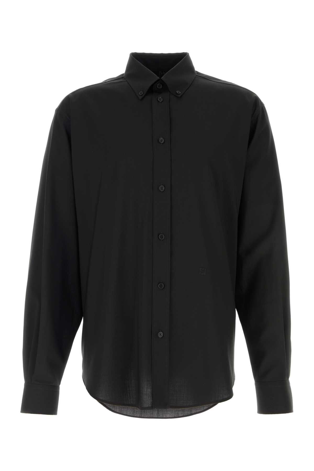 Fendi Black Wool Shirt Size US L / EU 52-54 / 3 - 1 Thumbnail