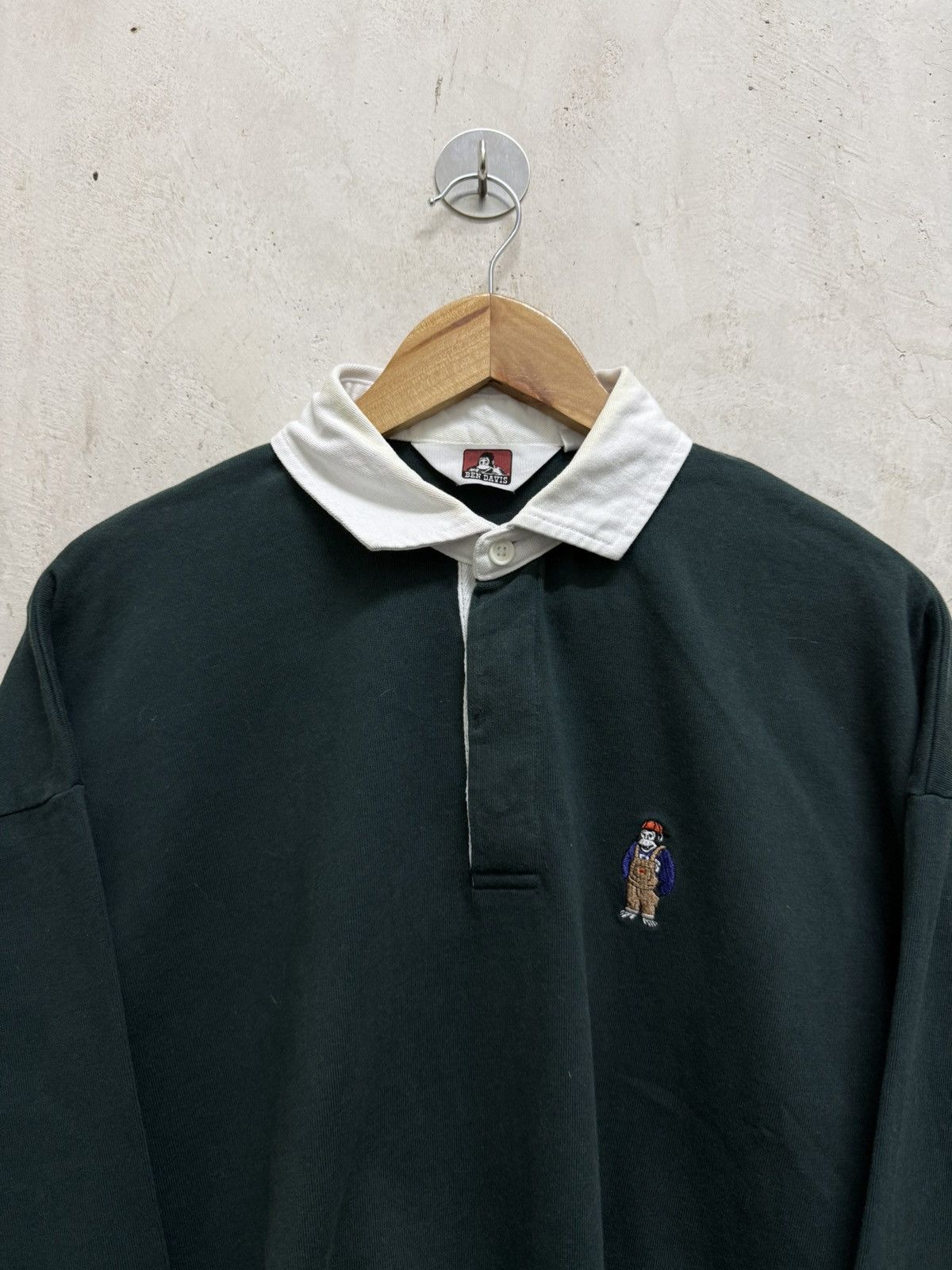 Ben Davis Ben Davis Small Logo Embroidered Long Sleeve Collar Tee Size US XL / EU 56 / 4 - 3 Thumbnail