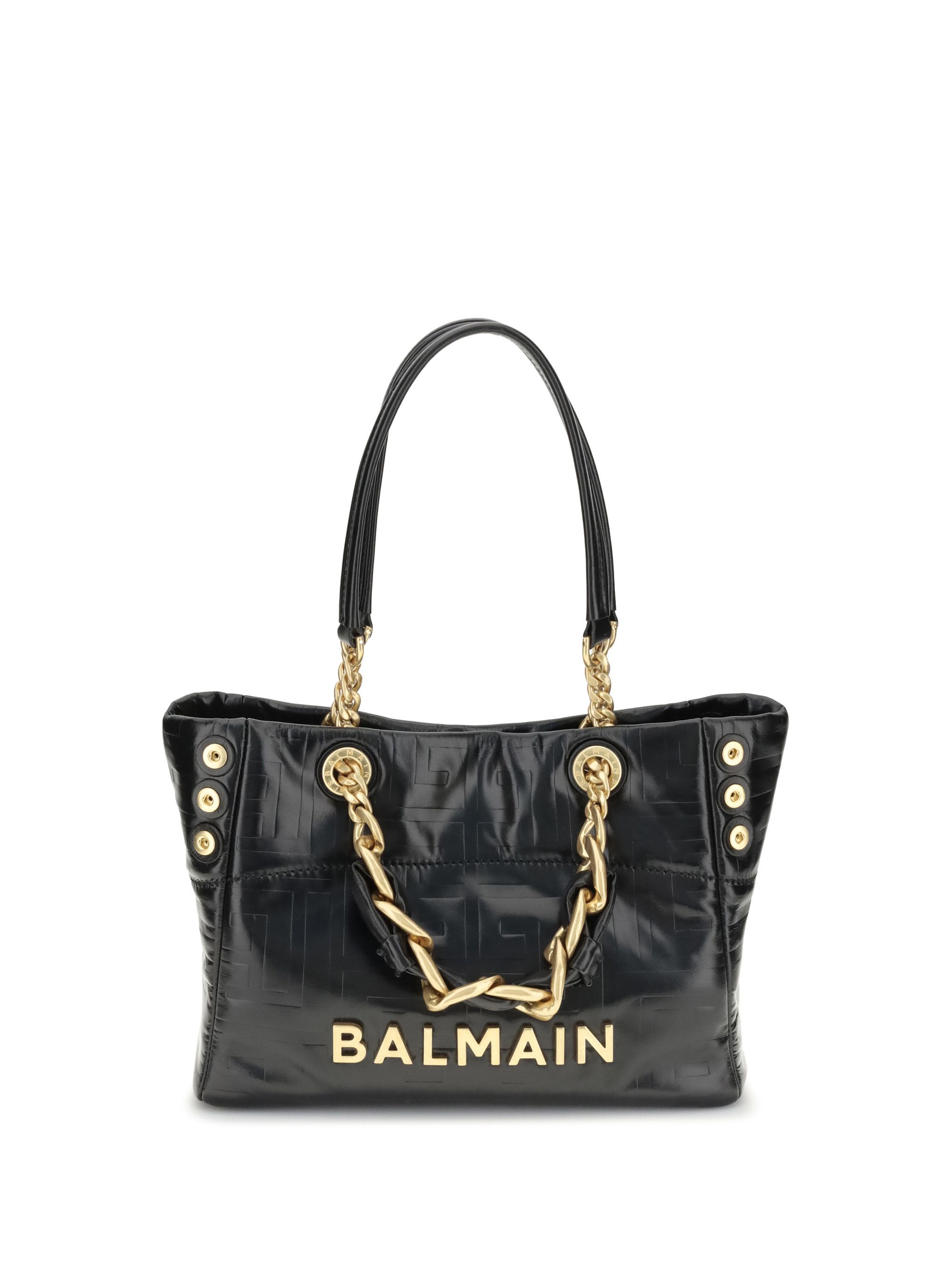 【VIP価格】BALMAIN Small 1945 Tote Bag Balmain Small 1945 Soft Leather Tote Bag | Black | FARFETCH